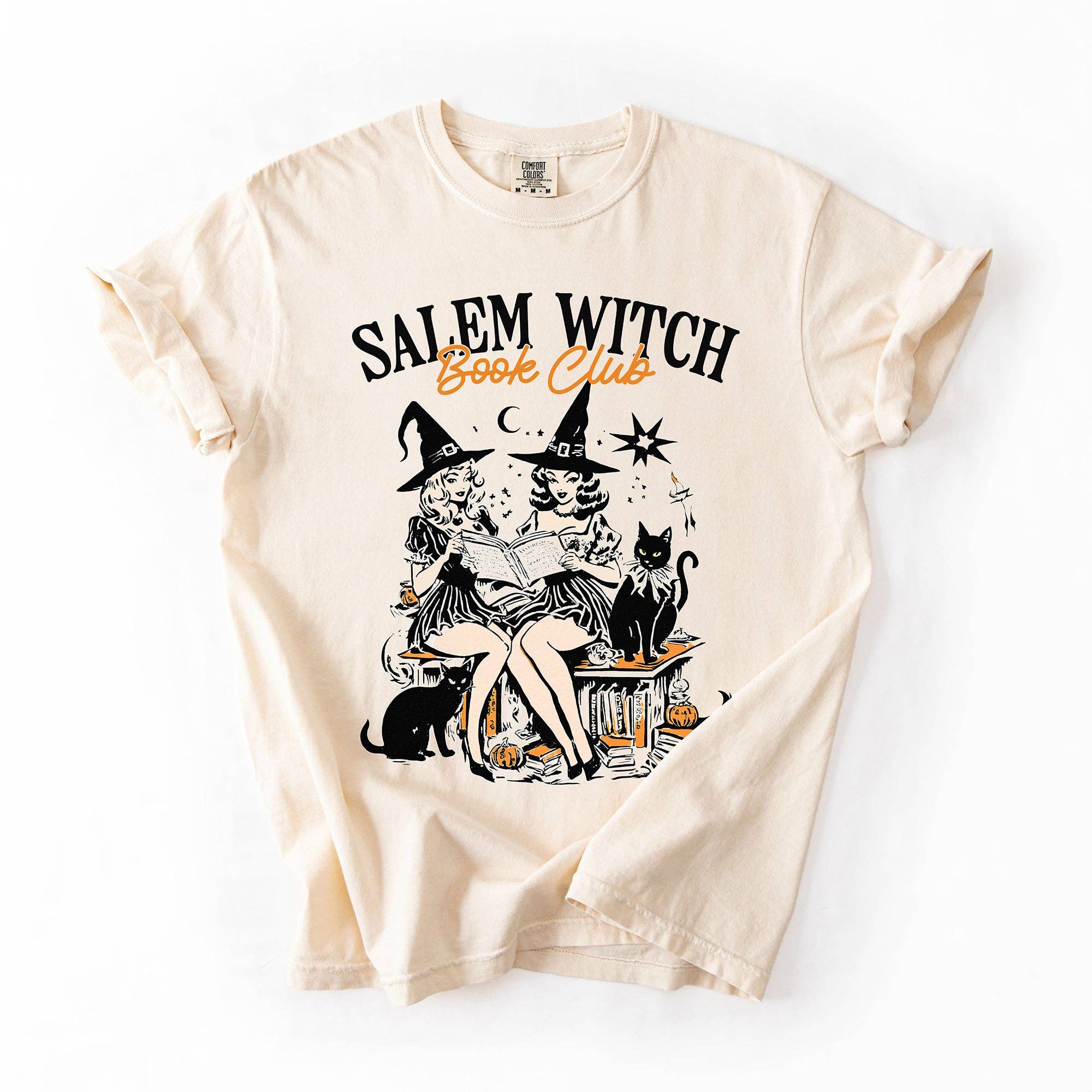 Salem Book Club, Cute Cats Halloween, Reading, Bookst-Shirt Hoodie, Sweatshirt | PodTeesHub.com