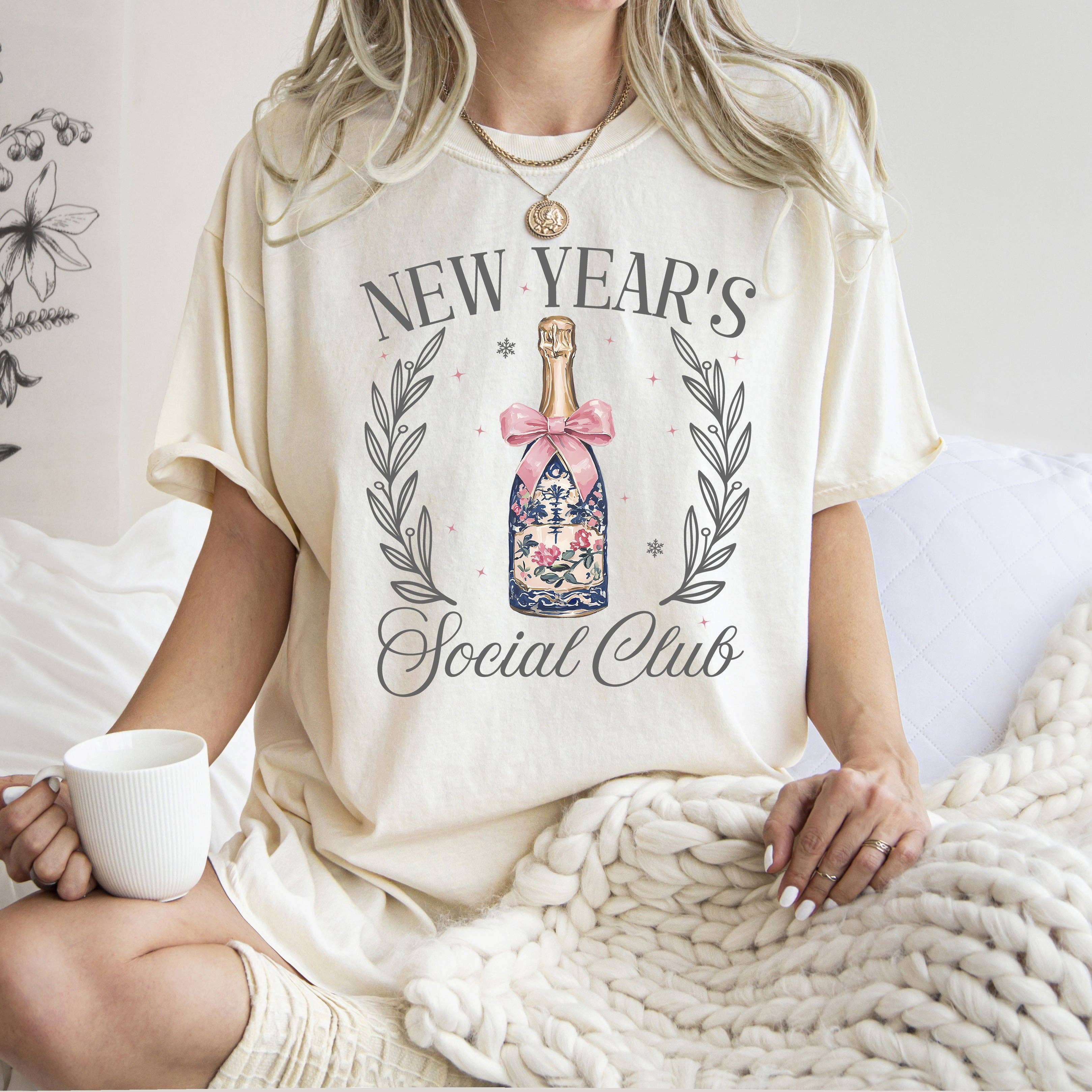 New Years Eve Social Club, Party, Champagne, 2026 T-Shirt Hoodie, Sweatshirt | PodTeesHub.com