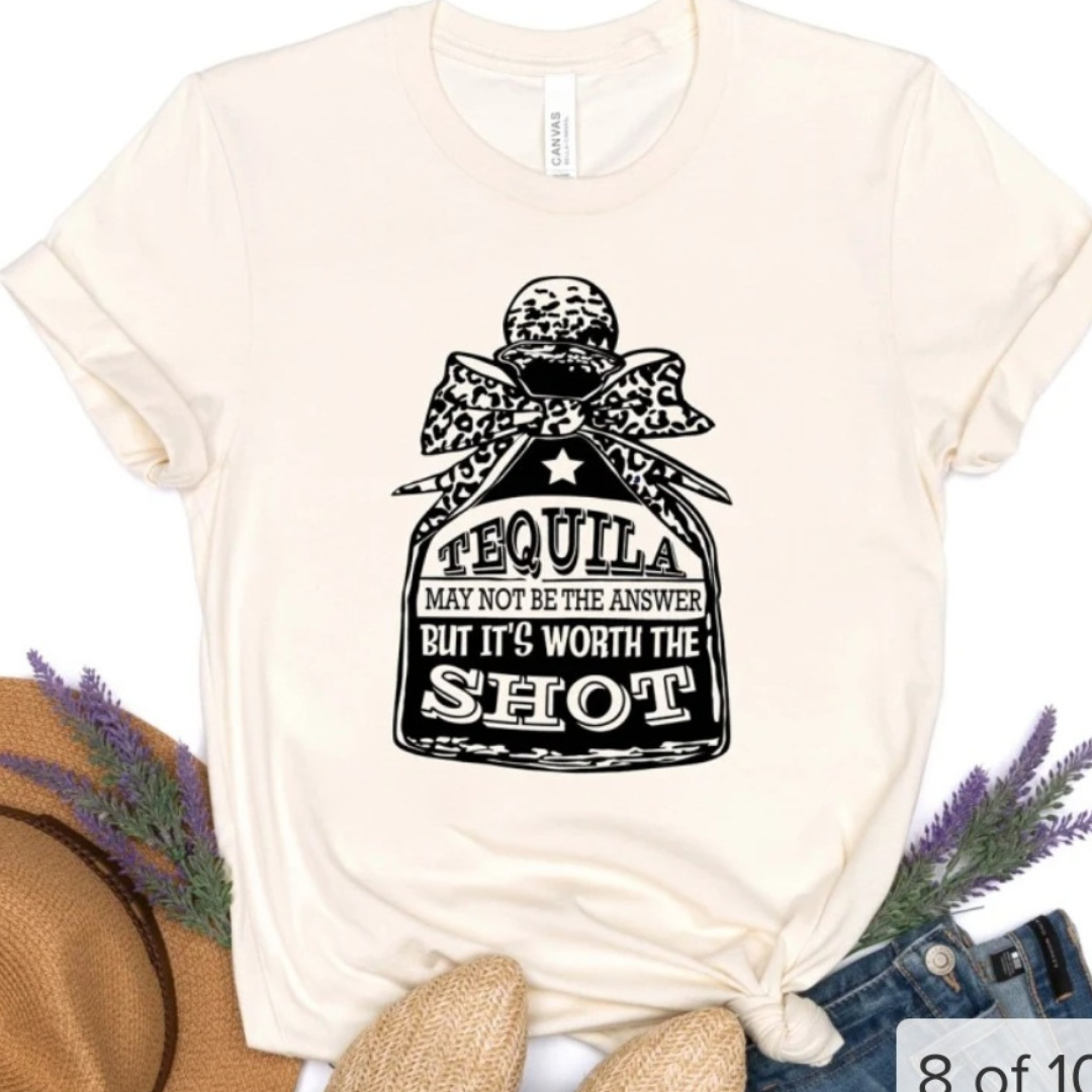 Tequila May Not Be the Answer But It's Worth the Shot Tee Hoodie, Sweatshirt | PodTeesHub.com