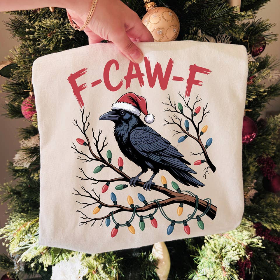 F-Caw-F Crow Christmas Tee Hoodie, Sweatshirt | PodTeesHub.com