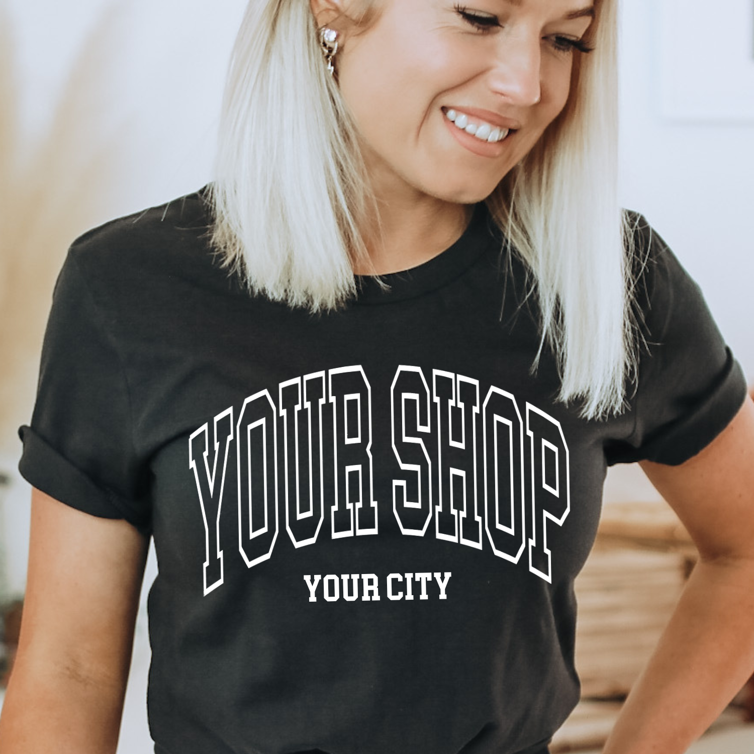 Custom City State or Text Personalized Shop Logo Tee Shirt Hoodie, Sweatshirt | PodTeesHub.com