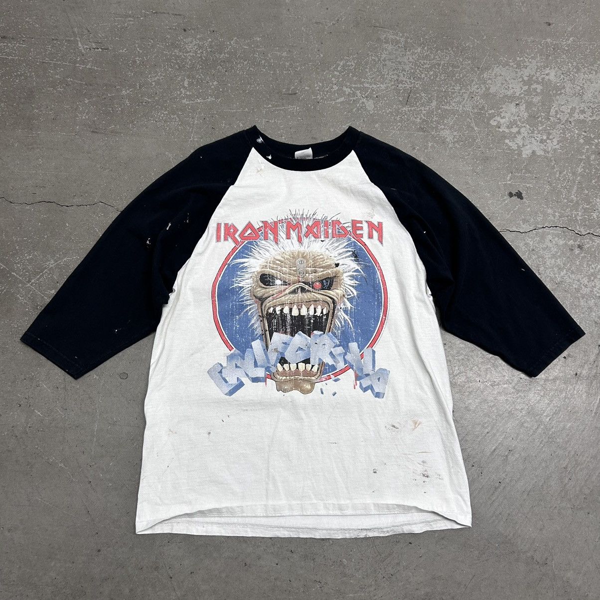 Iron Maiden X Vintage 07 Iron Maiden California Painter Raglan Tee Shirt Hoodie, Sweatshirt | PodTeesHub.com