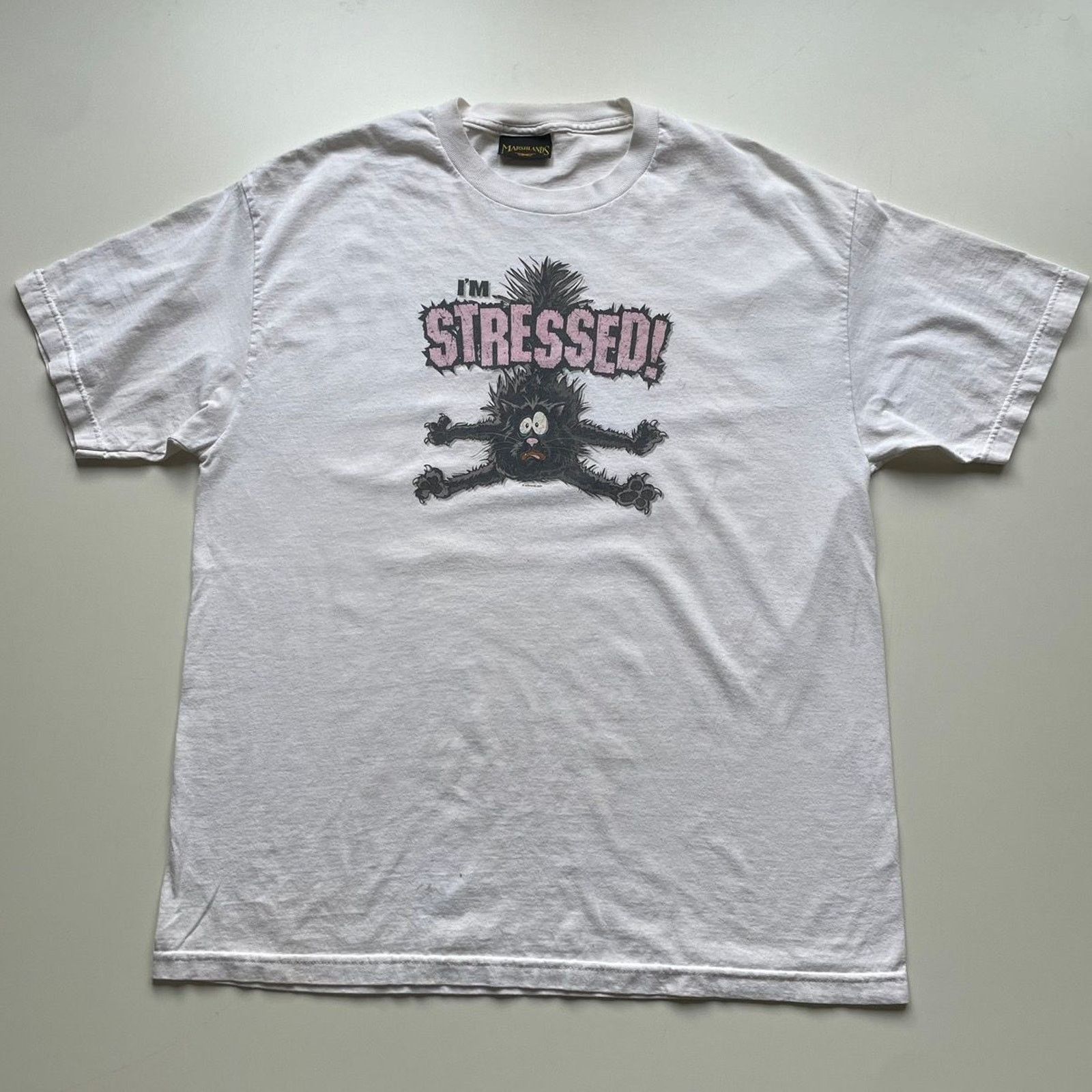 Vintage Y2k I M Stressed Cat Animal Art Funny Xl T-Shirts, Hoodie, Sweatshirt