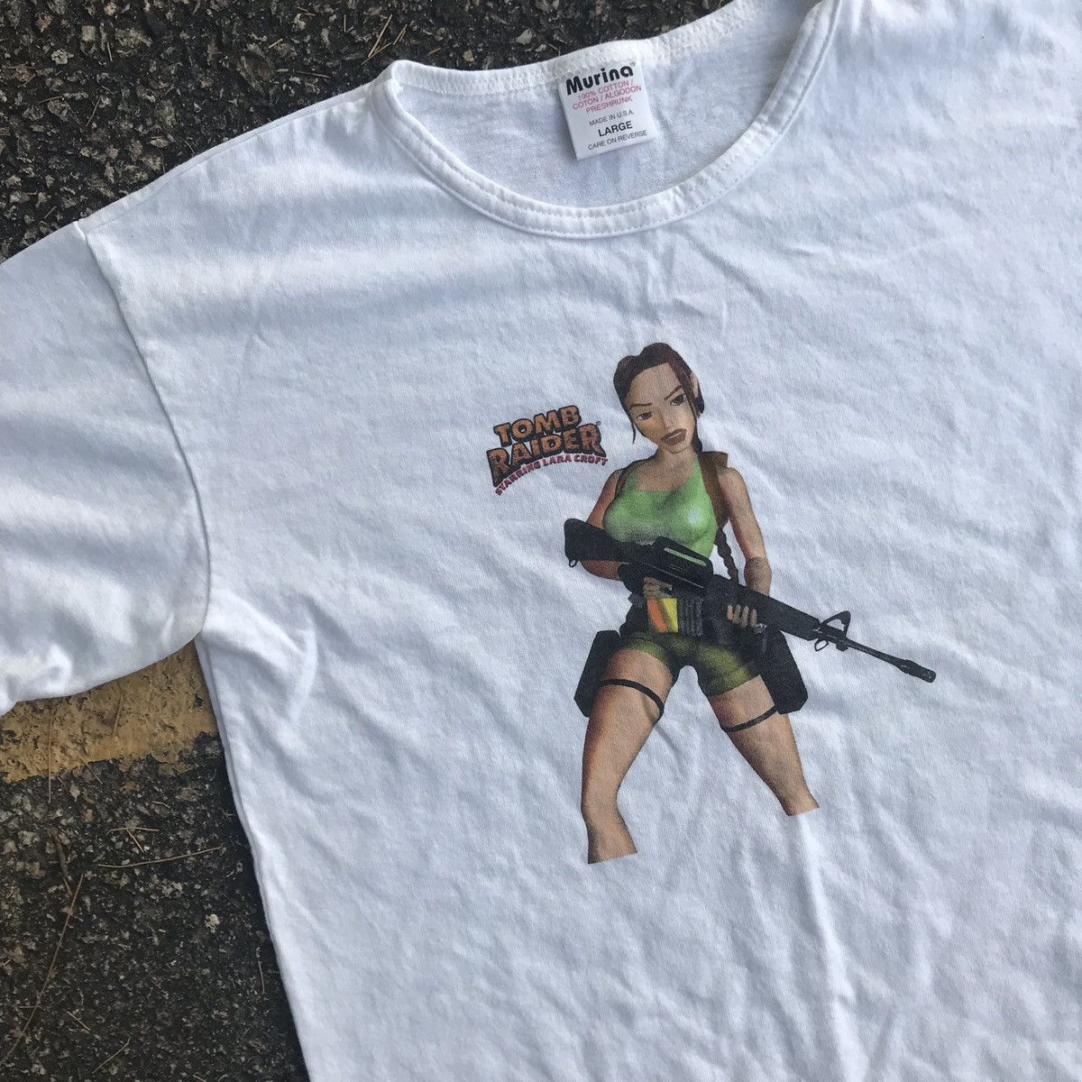 Vintage Fem Sz L 98 Lara Croft Tomb Raider Tee Vintage Made In Usa Hoodie, Sweatshirt | PodTeesHub.com
