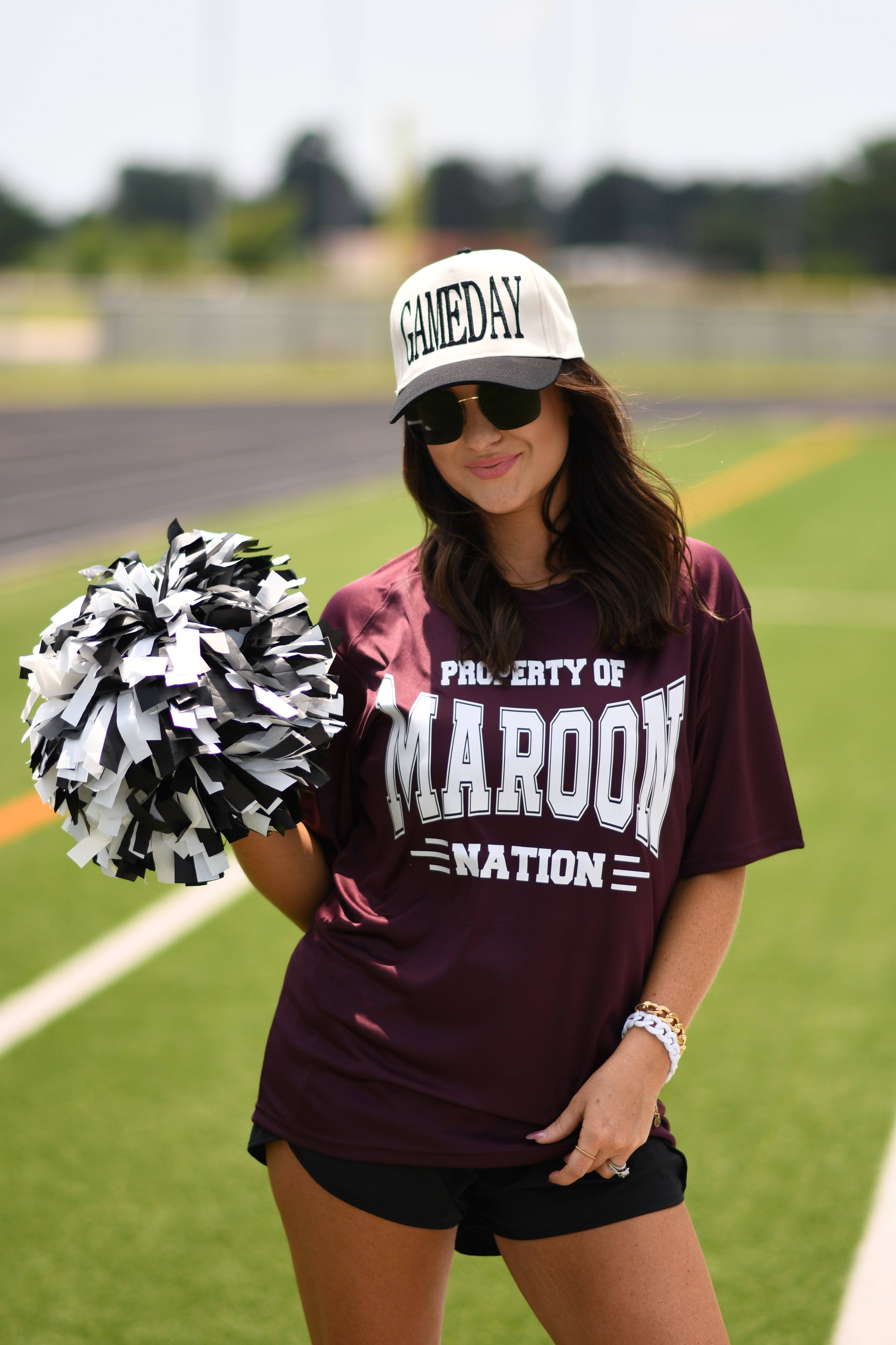 Property of Maroon and White Tee Hoodie, Sweatshirt | PodTeesHub.com