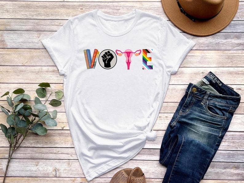 Vote Shirt - Banned Books & Reproductive Rights Tee Hoodie, Sweatshirt | PodTeesHub.com