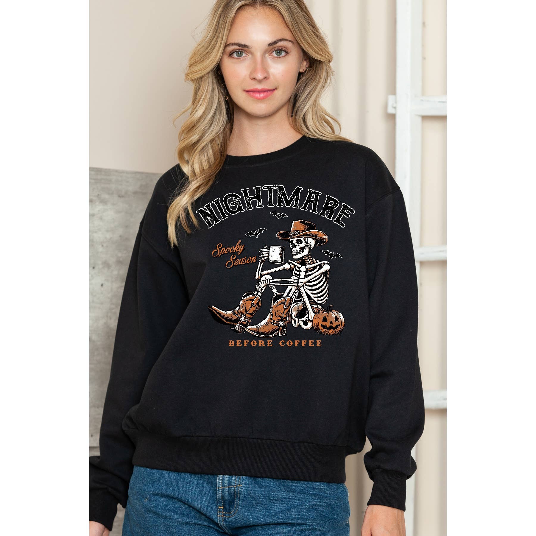 Spooky Season Nightmare - Crewneck Sweatshirt T-Shirts, Hoodie | PodTeesHub.com