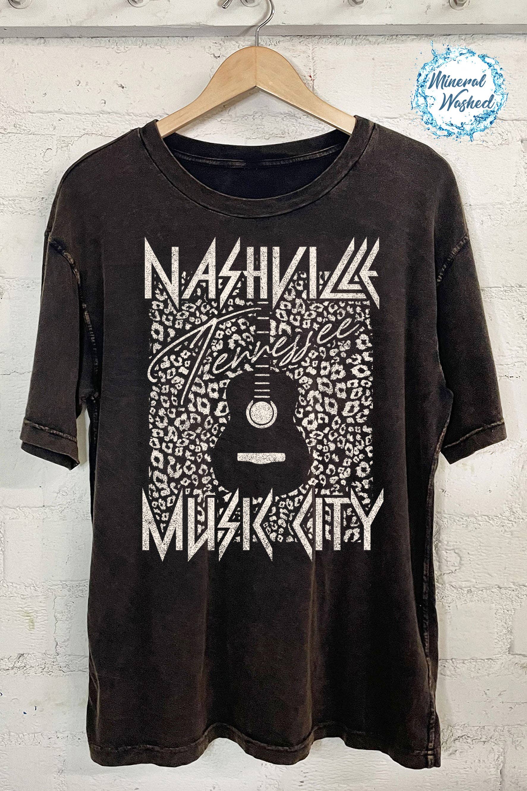 Nashville Women's Vintage Mineral Wash Oversized Fit T-Shirt Hoodie, Sweatshirt | PodTeesHub.com