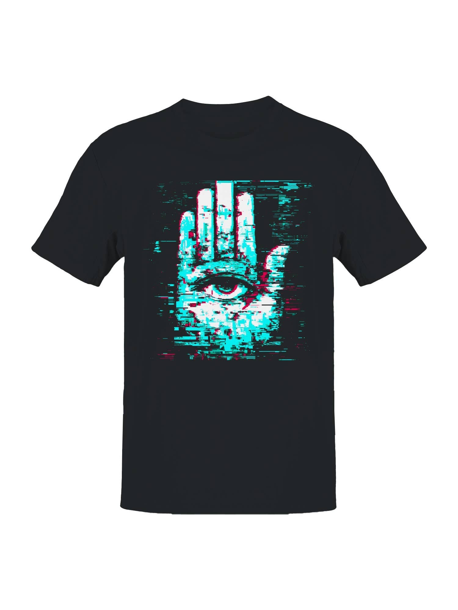 Glitch Vision: Digital Eye Art Men's T-Shirt Hoodie, Sweatshirt | PodTeesHub.com