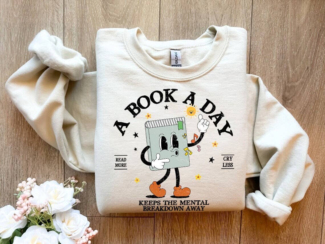 A Book A Day Sweatshirt - Book Lover Gift For Readers T-Shirts, Hoodie | PodTeesHub.com