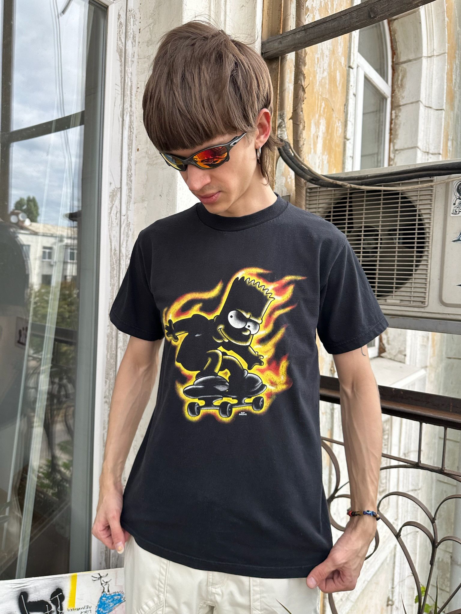 Simpsons Vintage Bart Simpson Skateboarding Cartoon 1990 T-Shirts, Hoodie, Sweatshirt