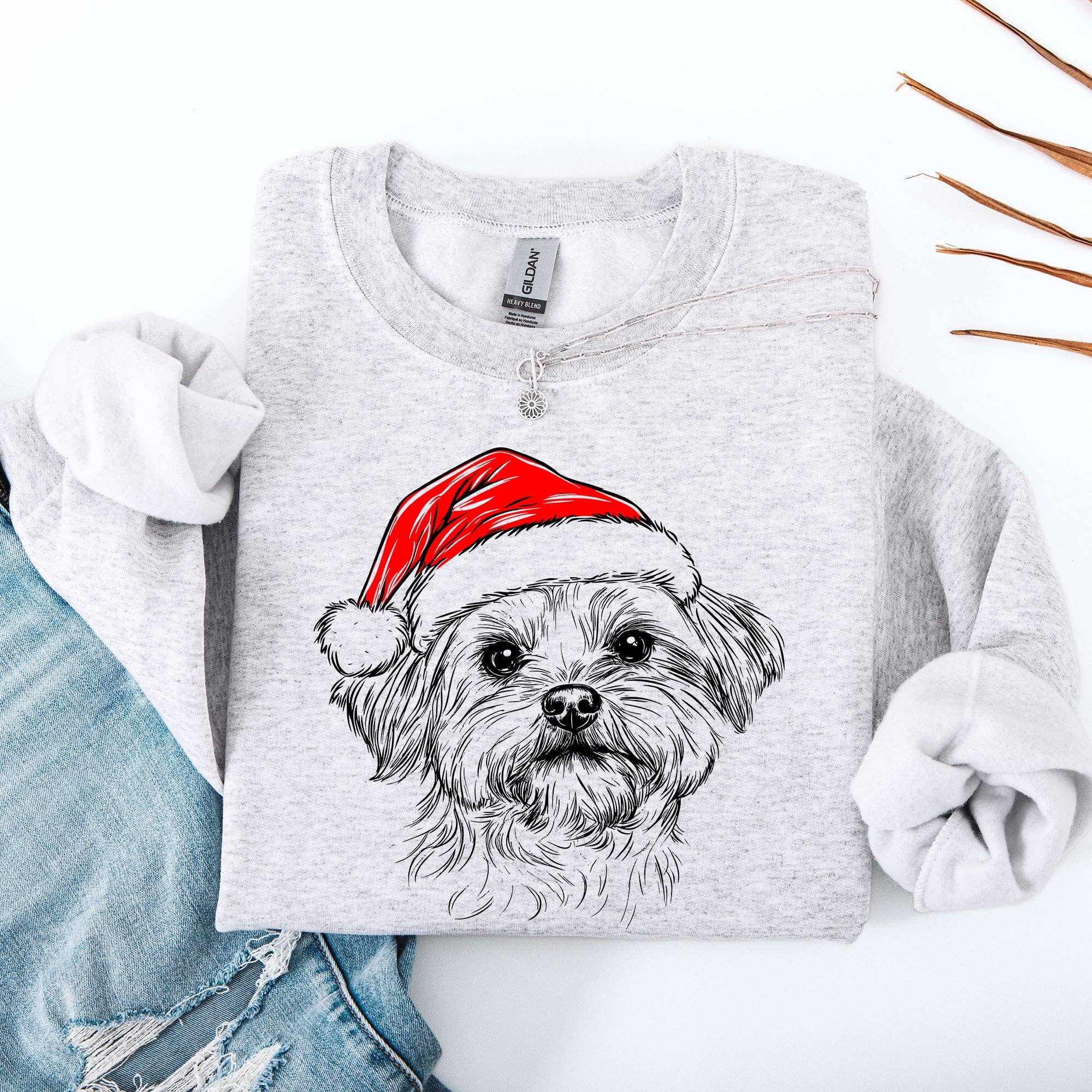 Maltese, Santa, Dog, Christmas, Dog Lover, Pet Sweatshirt T-Shirts, Hoodie | PodTeesHub.com