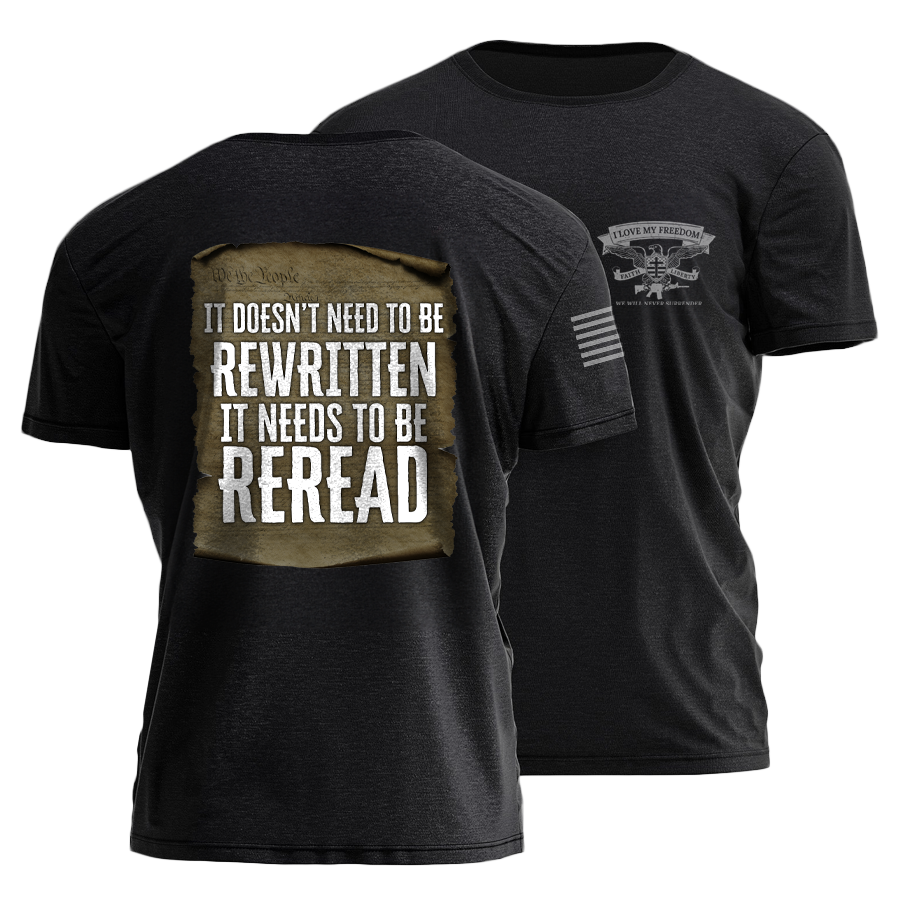 Re-Read the Constitution Tee - 3041 Hoodie, Sweatshirt | PodTeesHub.com