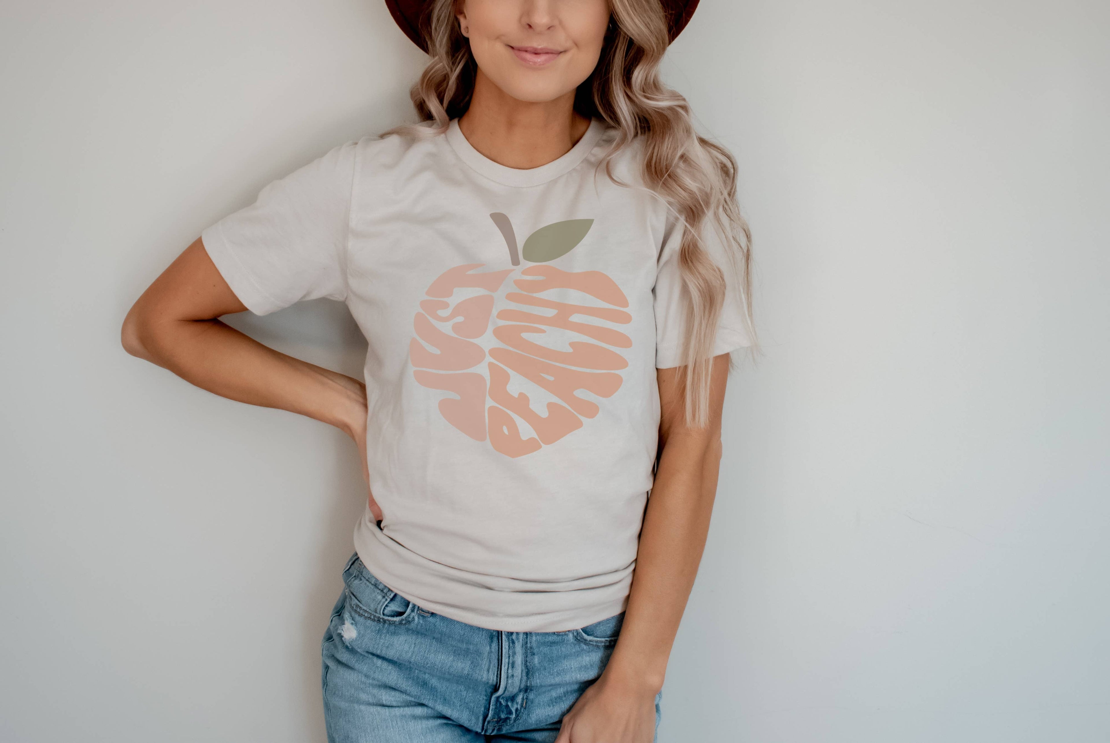 Just Peachy Retro Tee | Beachy Vibes Tee Hoodie, Sweatshirt | PodTeesHub.com
