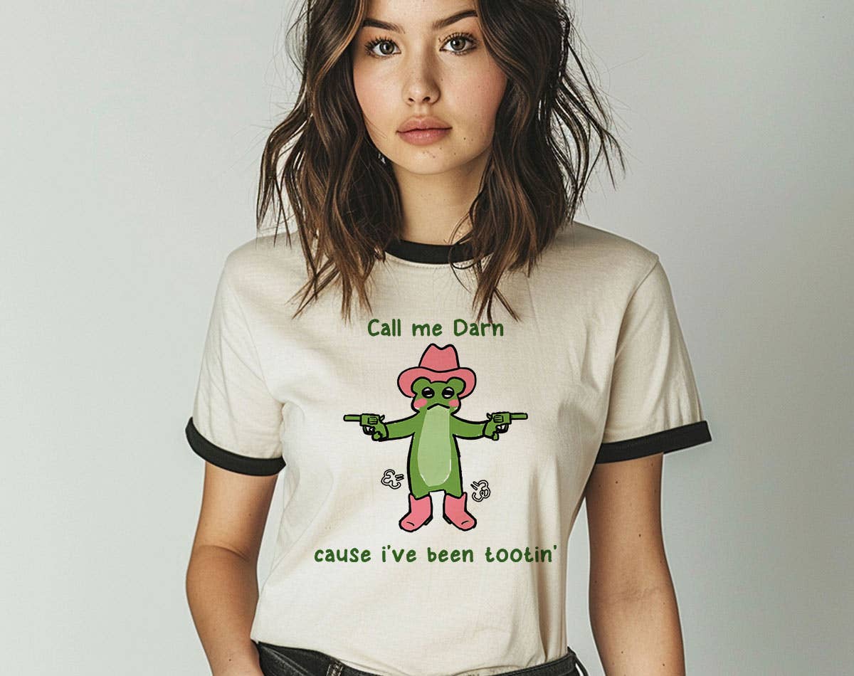 Call Me Darn Cause I've Been Tootin - Funny Cute Ringer Tee Hoodie, Sweatshirt | PodTeesHub.com