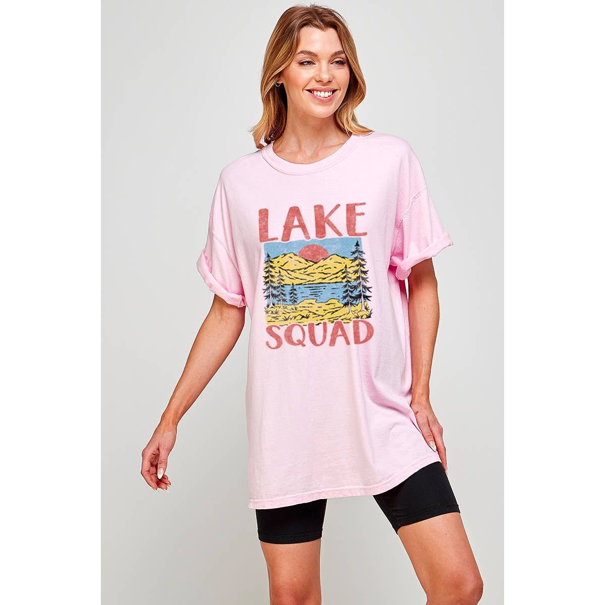 Lake Squad Vintage Graphic Oversized Tee Hoodie, Sweatshirt | PodTeesHub.com