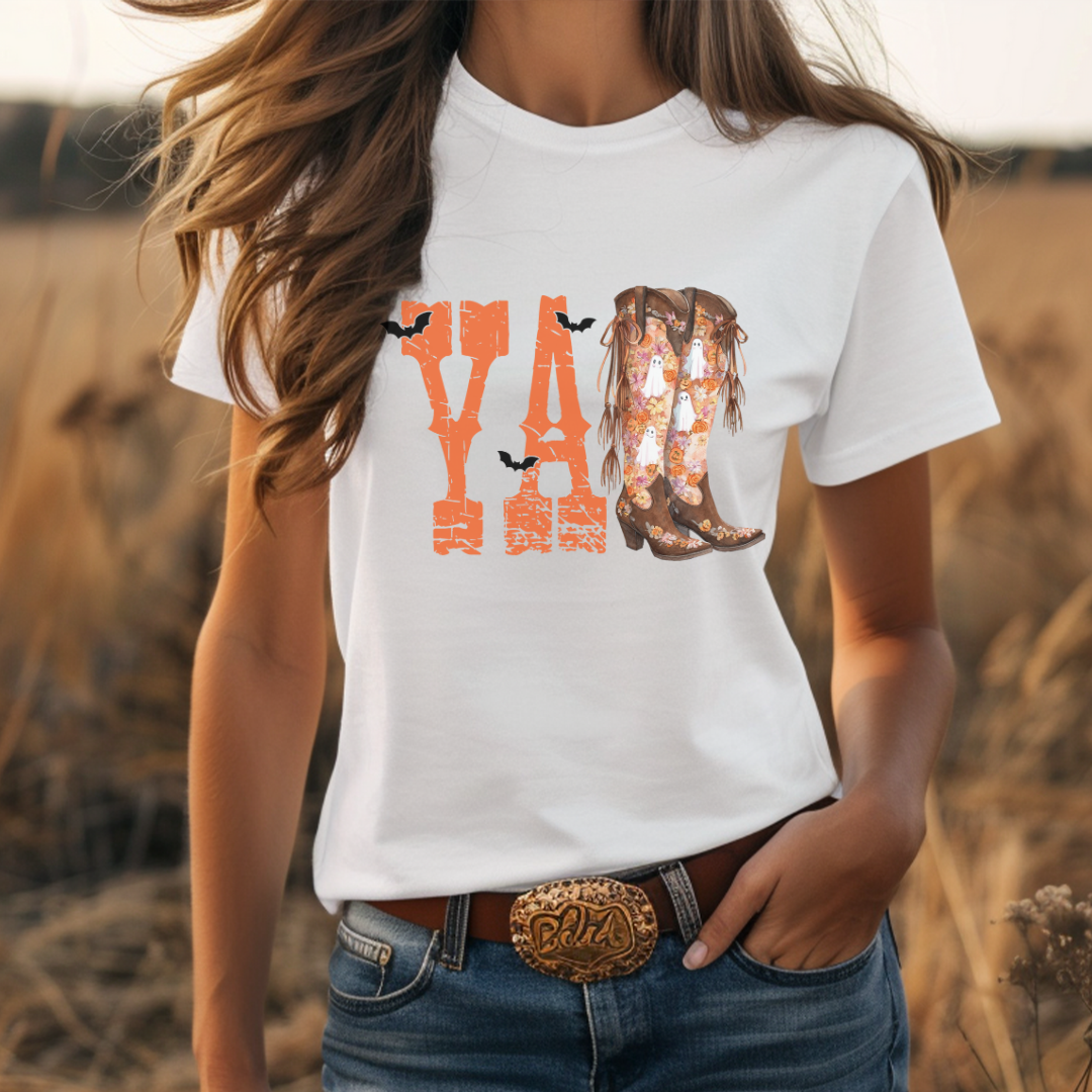 Y'all Boots Western Halloween Graphic Tee Hoodie, Sweatshirt | PodTeesHub.com