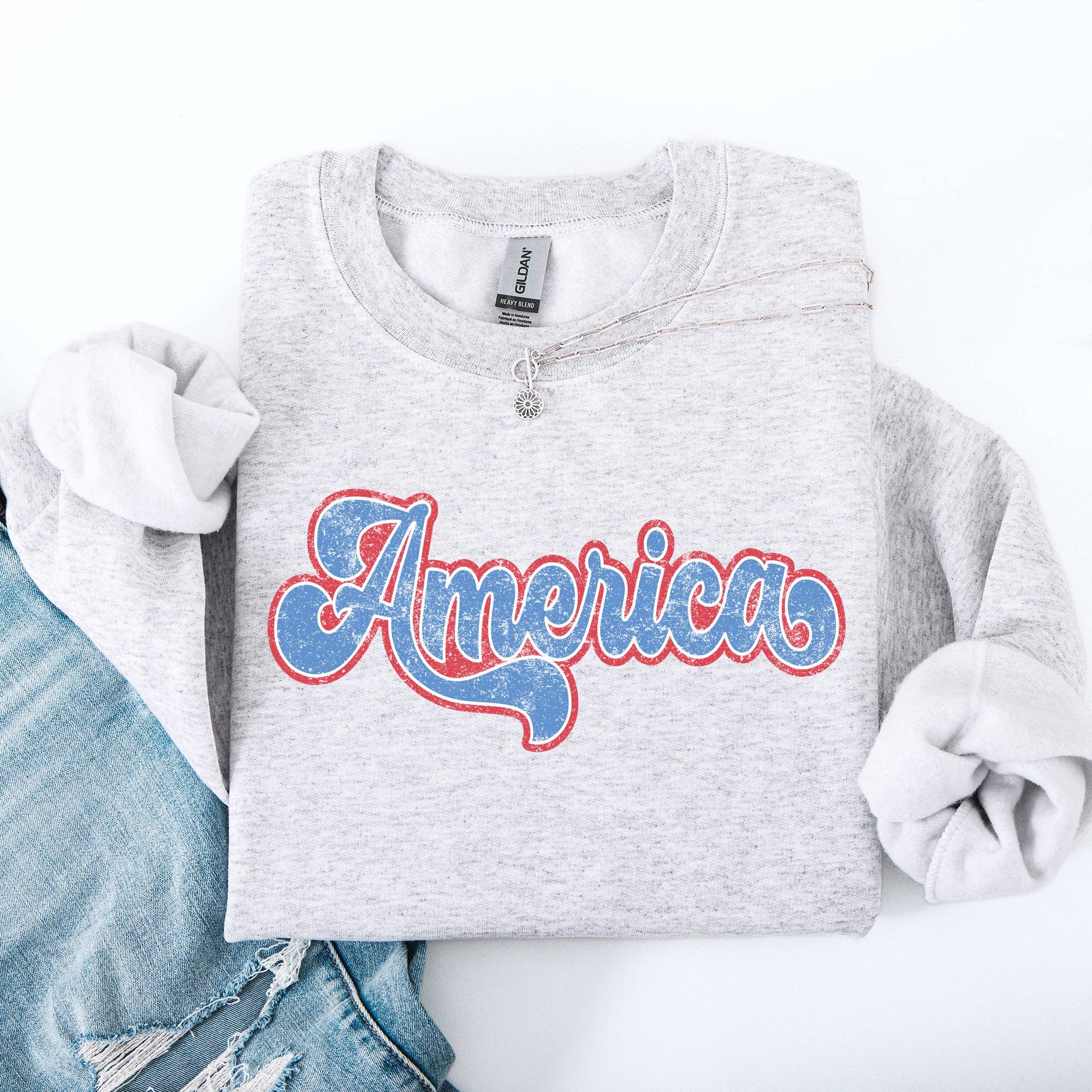 Retro America, Patriotic, USA 4th of July Sweatshirt T-Shirts, Hoodie | PodTeesHub.com