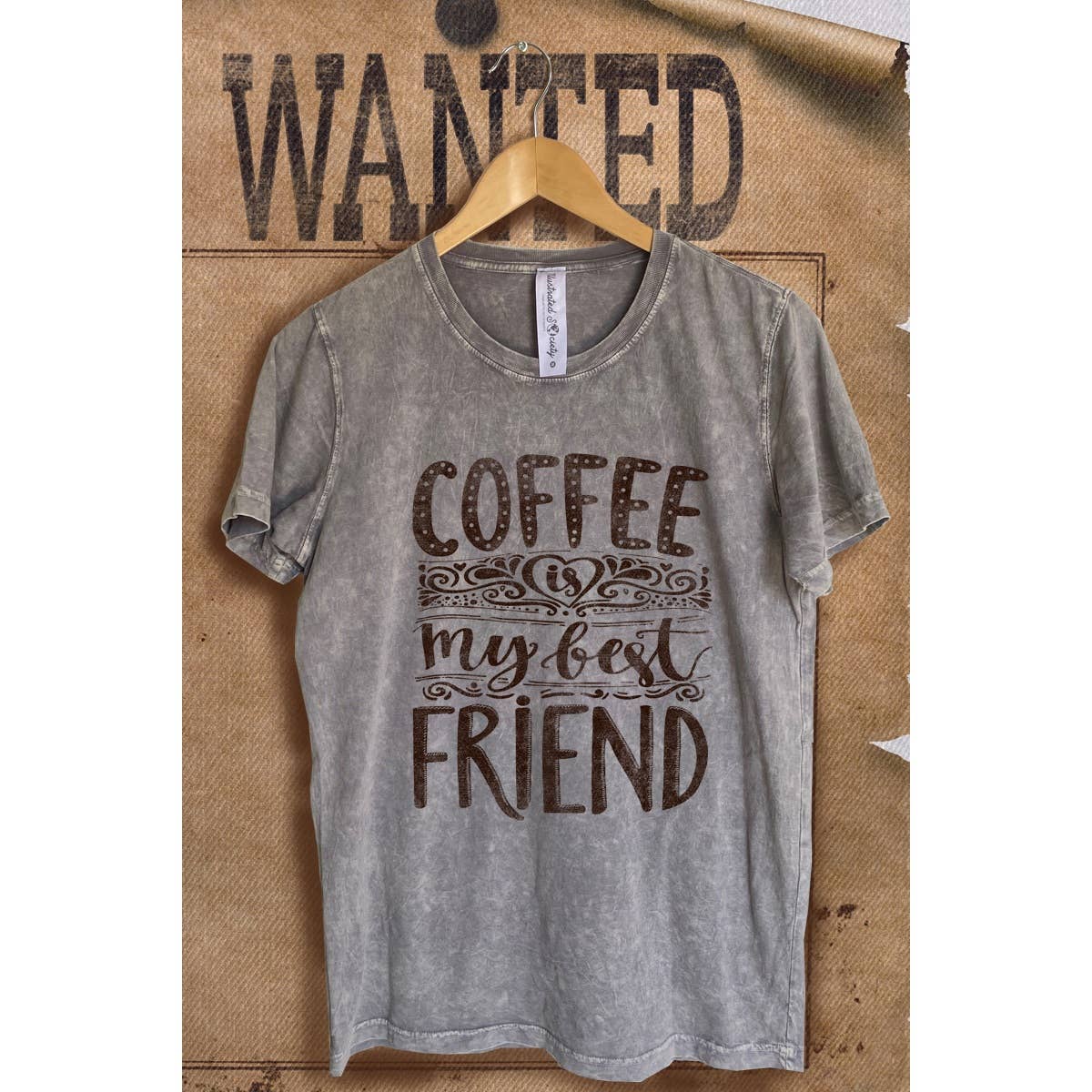 Coffee Is My Best Friend Mineral Wash Vintage  Graphic  Tee Hoodie, Sweatshirt | PodTeesHub.com
