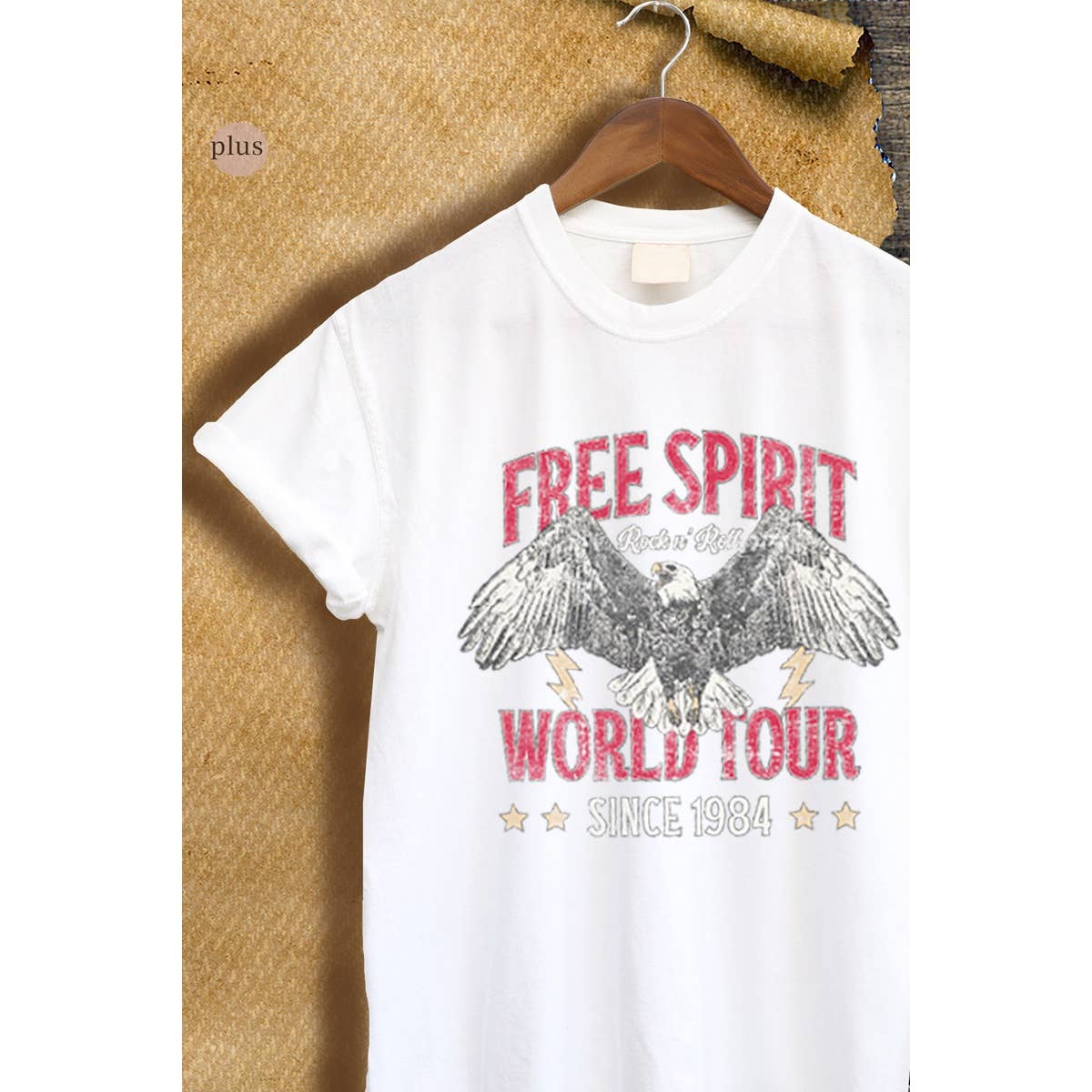 Free Spirit Rock and Roll Vintage Graphic Plus Tee Hoodie, Sweatshirt | PodTeesHub.com