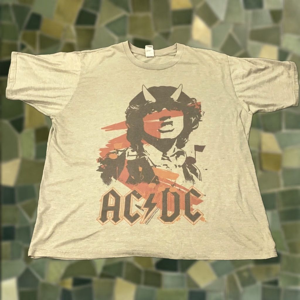 Vintage Ac Dc Highway To Hell Shirt Mens Xl Biege Rock Concert Tee 2005 Angus Hoodie, Sweatshirt | PodTeesHub.com