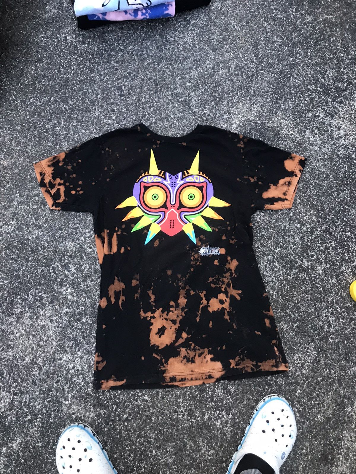 Vintage Zelda Mask Acid Dye Tee Travis Hoodie, Sweatshirt | PodTeesHub.com