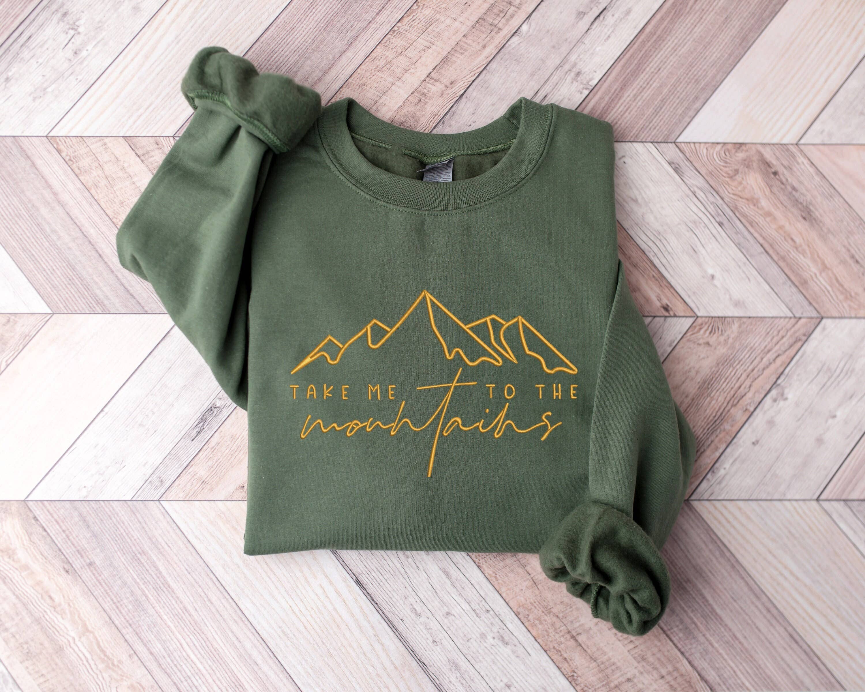 Take Me To the Mountains Adventure Embroidered Sweatshirt T-Shirts, Hoodie | PodTeesHub.com
