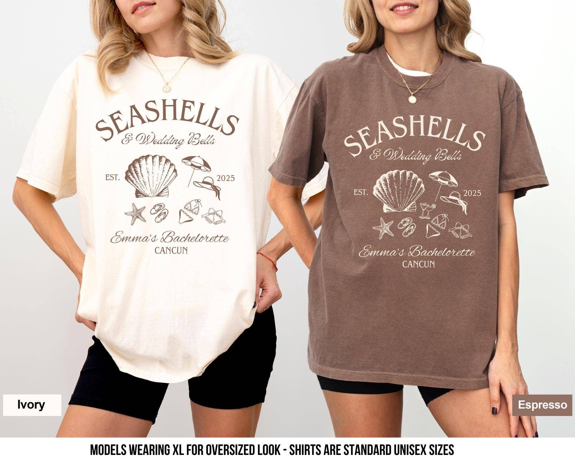 Coastal Bachelorette Bach Club Tee Seashells - Wedding Bells Hoodie, Sweatshirt | PodTeesHub.com