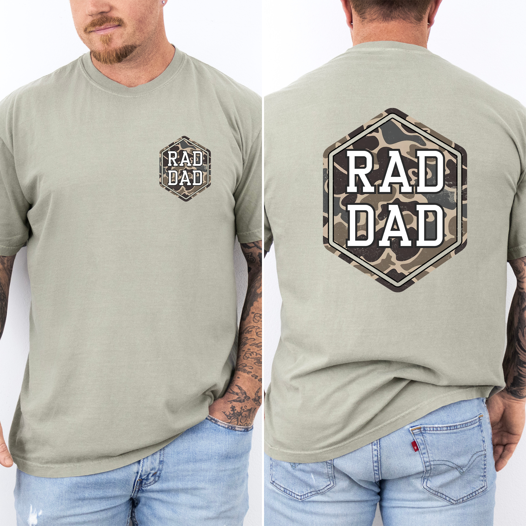 Rad Dad, Camo, Camouflage, Father's Day, Husband T-Shirt Hoodie, Sweatshirt | PodTeesHub.com