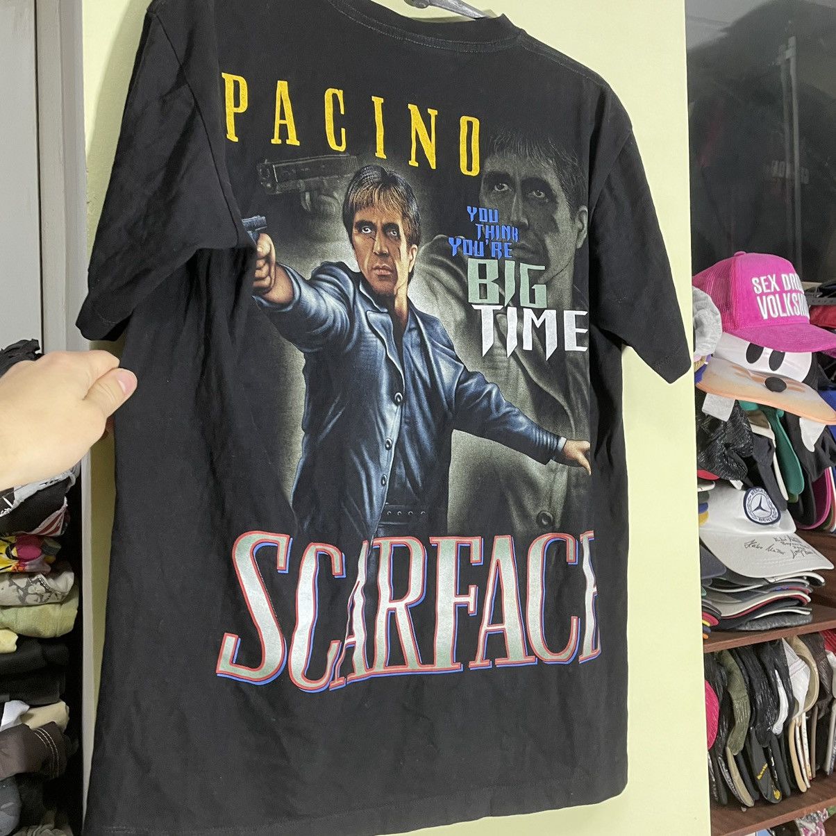 Band Tees Vintage Y2k Scarface Pacino Promo Face Horror Tee Streetwear Hoodie, Sweatshirt | PodTeesHub.com