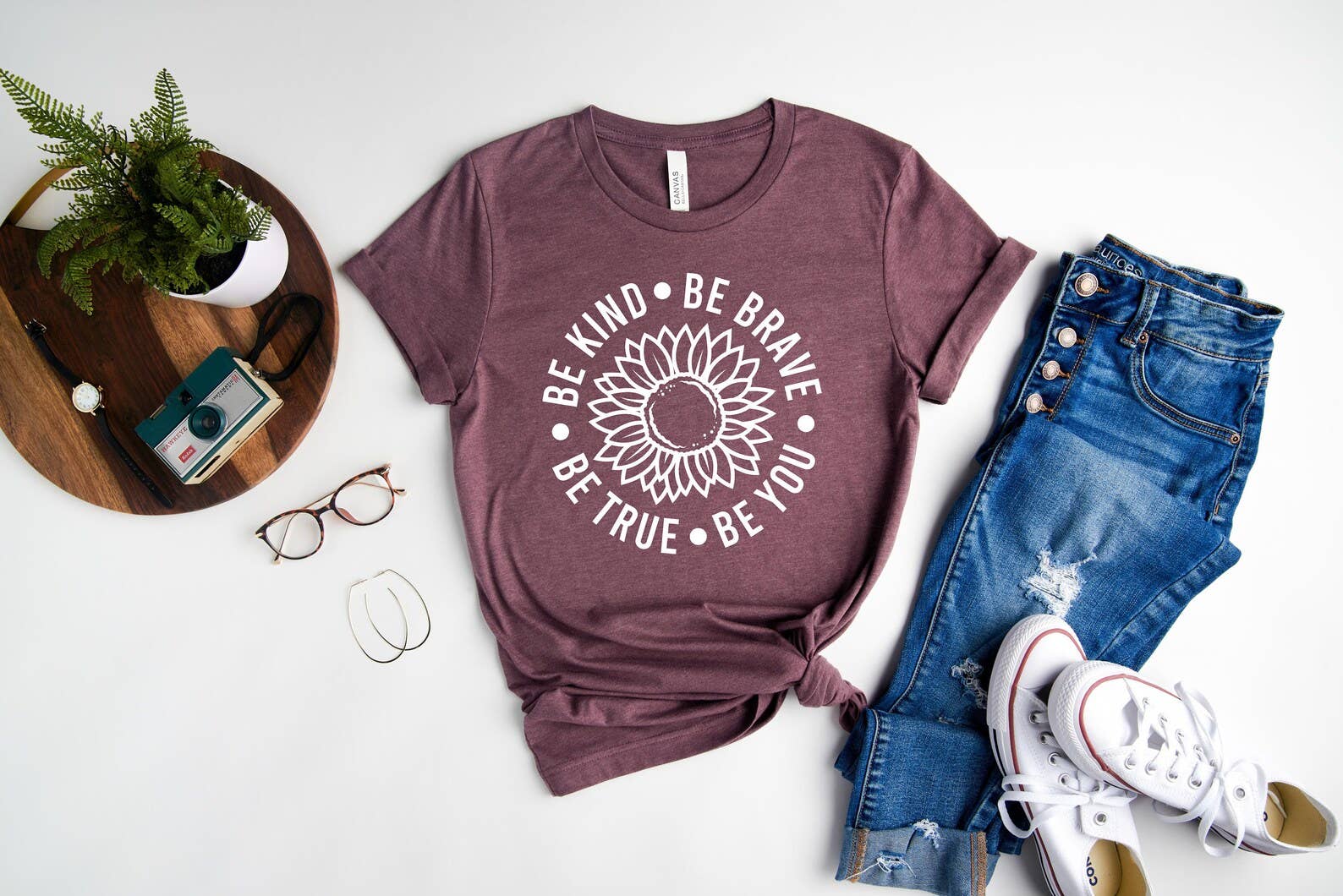 Be Kind Be Brave Be True Be You Sunflower T-Shirt Hoodie, Sweatshirt | PodTeesHub.com