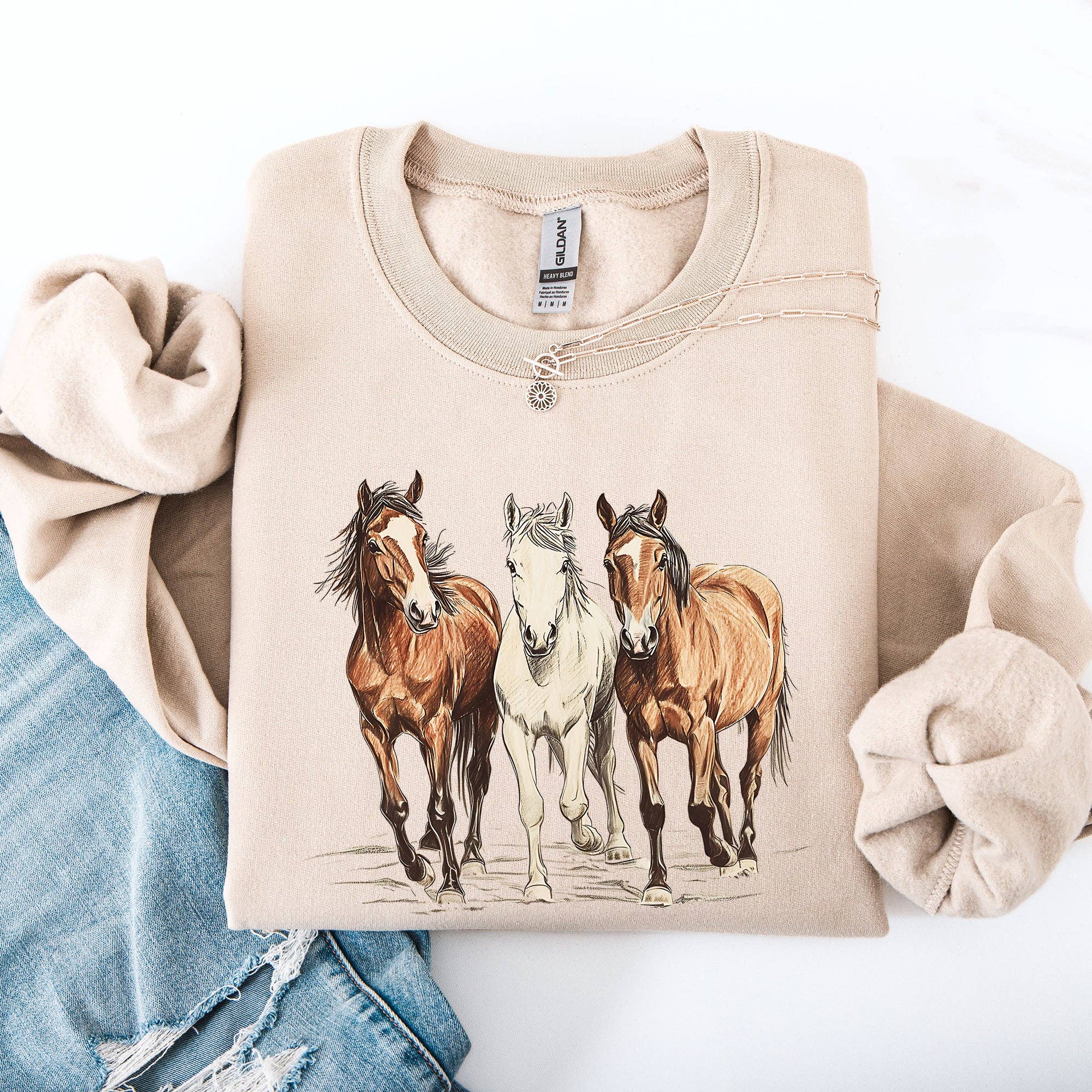 Horses, Western, Country, Cowboy, Cowgirl, Rodeo Sweatshirt T-Shirts, Hoodie | PodTeesHub.com