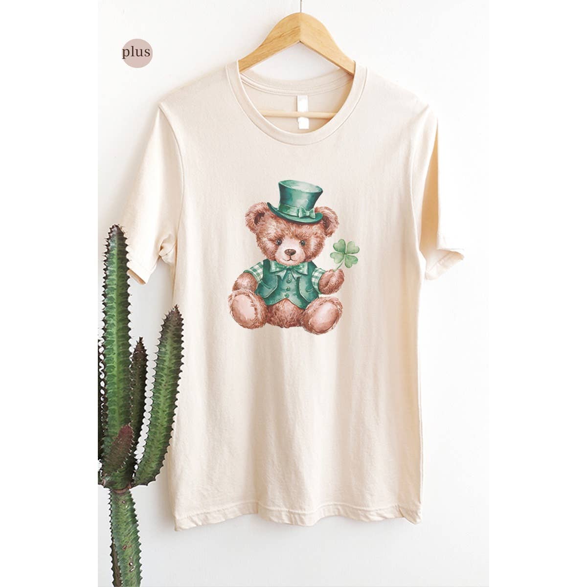 St Patricks Teddy Bear Vintage Graphic Plus Tee Hoodie, Sweatshirt | PodTeesHub.com