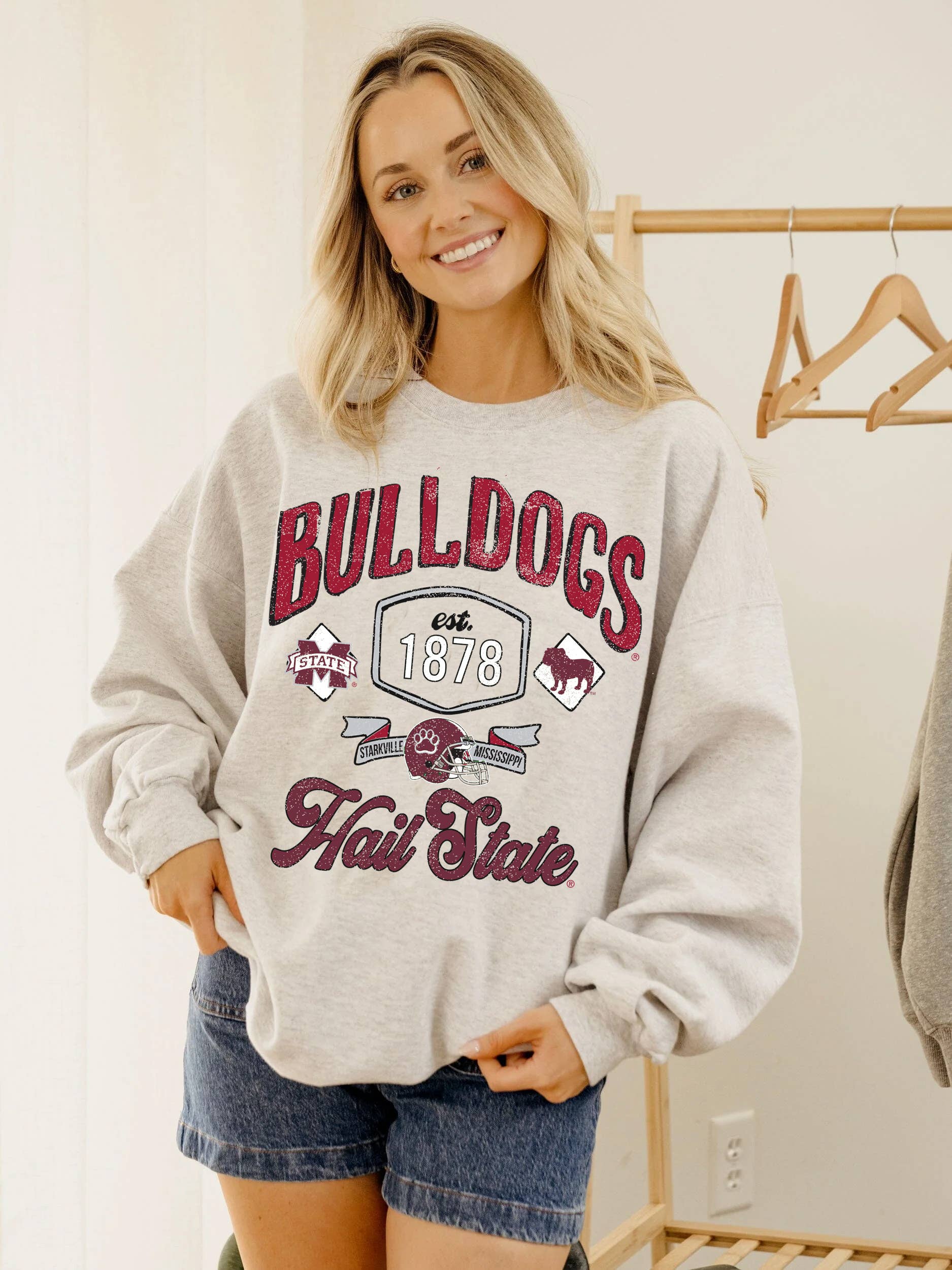 Mississippi State Bulldogs Patches 25 Thrifted Sweatshirt T-Shirts, Hoodie | PodTeesHub.com