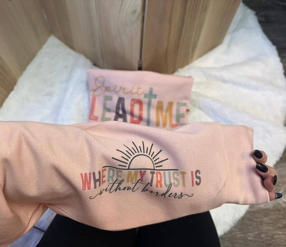 Spirit Lead Me Sweatshirt On Blush T-Shirts, Hoodie | PodTeesHub.com