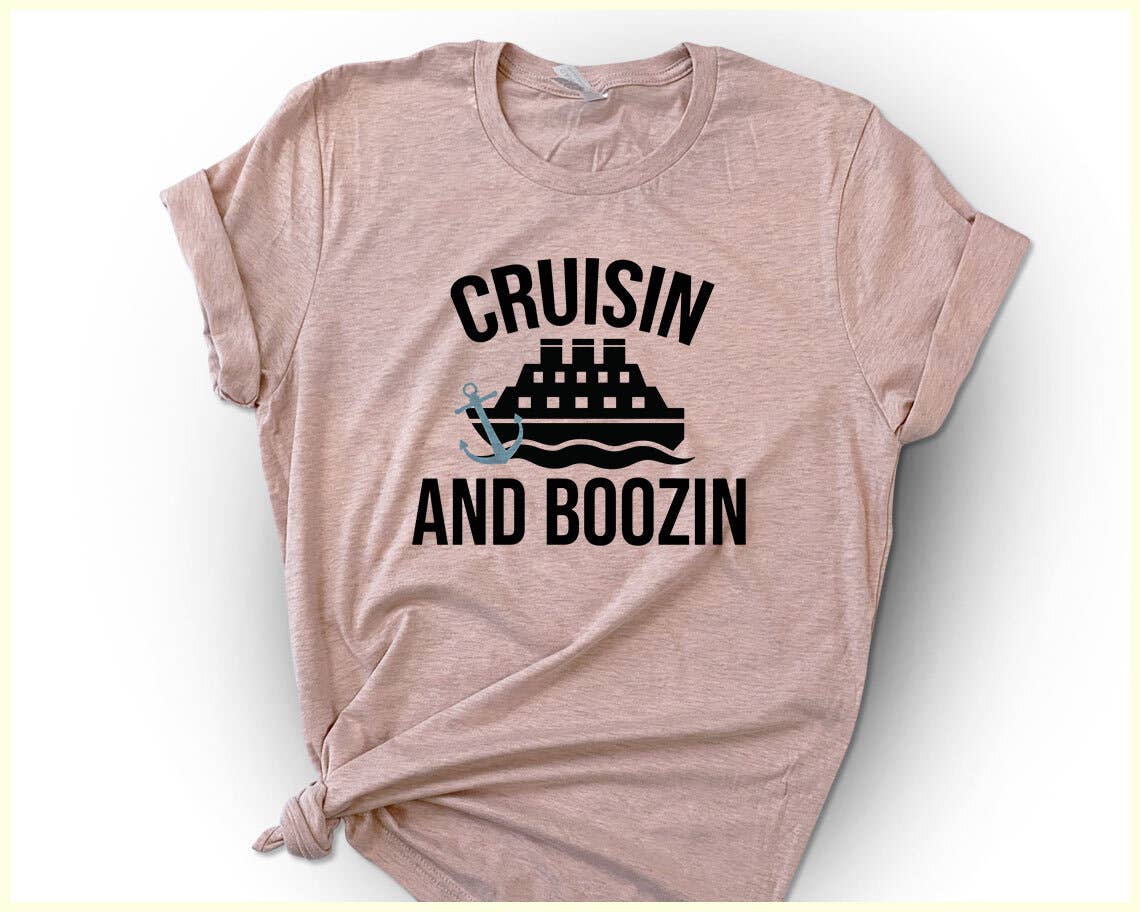 Cruisin and Boozin - Funny Cruise T- Shirt Hoodie, Sweatshirt | PodTeesHub.com