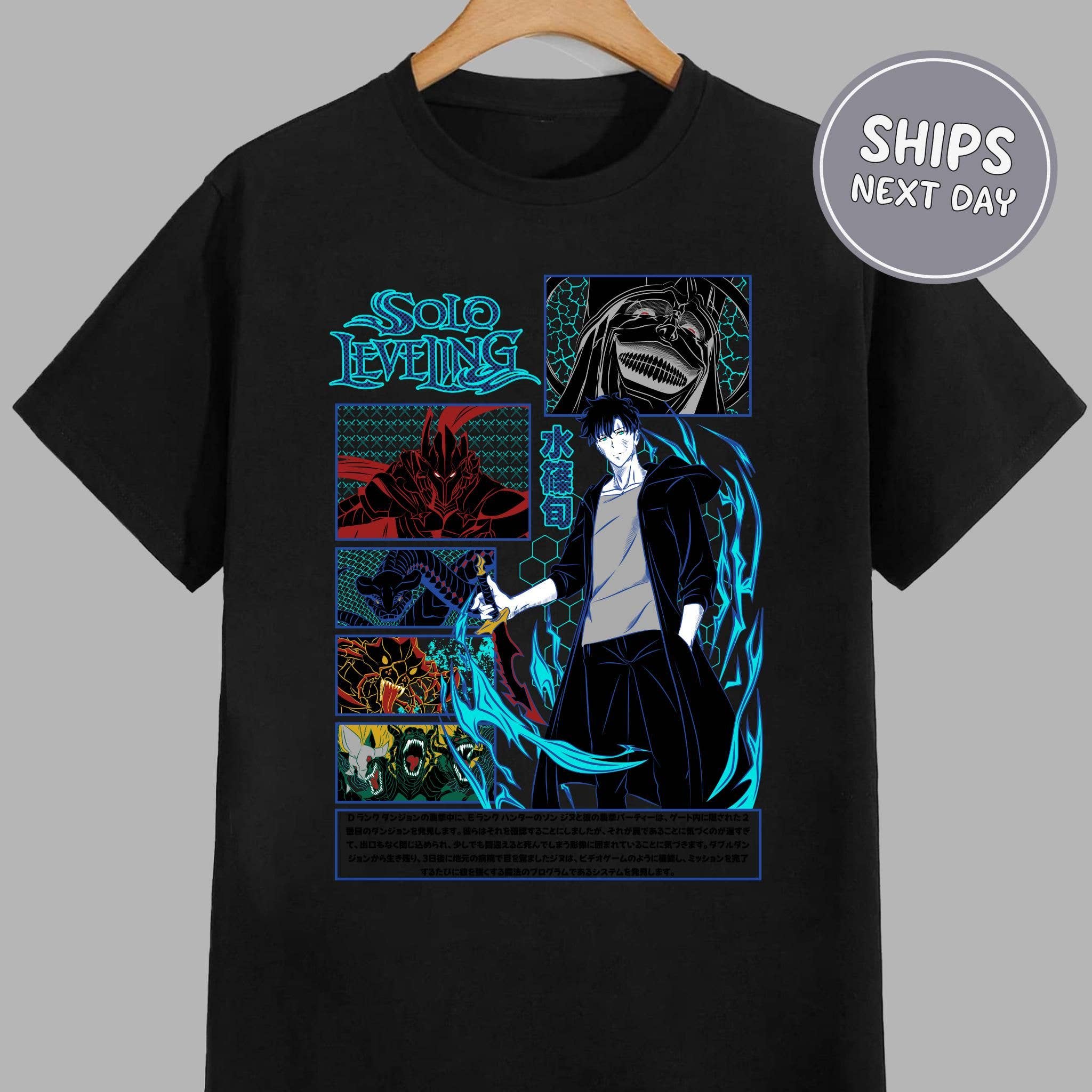 Solo Leveling Sung Jinwoo Anime Graphic Sweatshirt T-Shirts, Hoodie | PodTeesHub.com