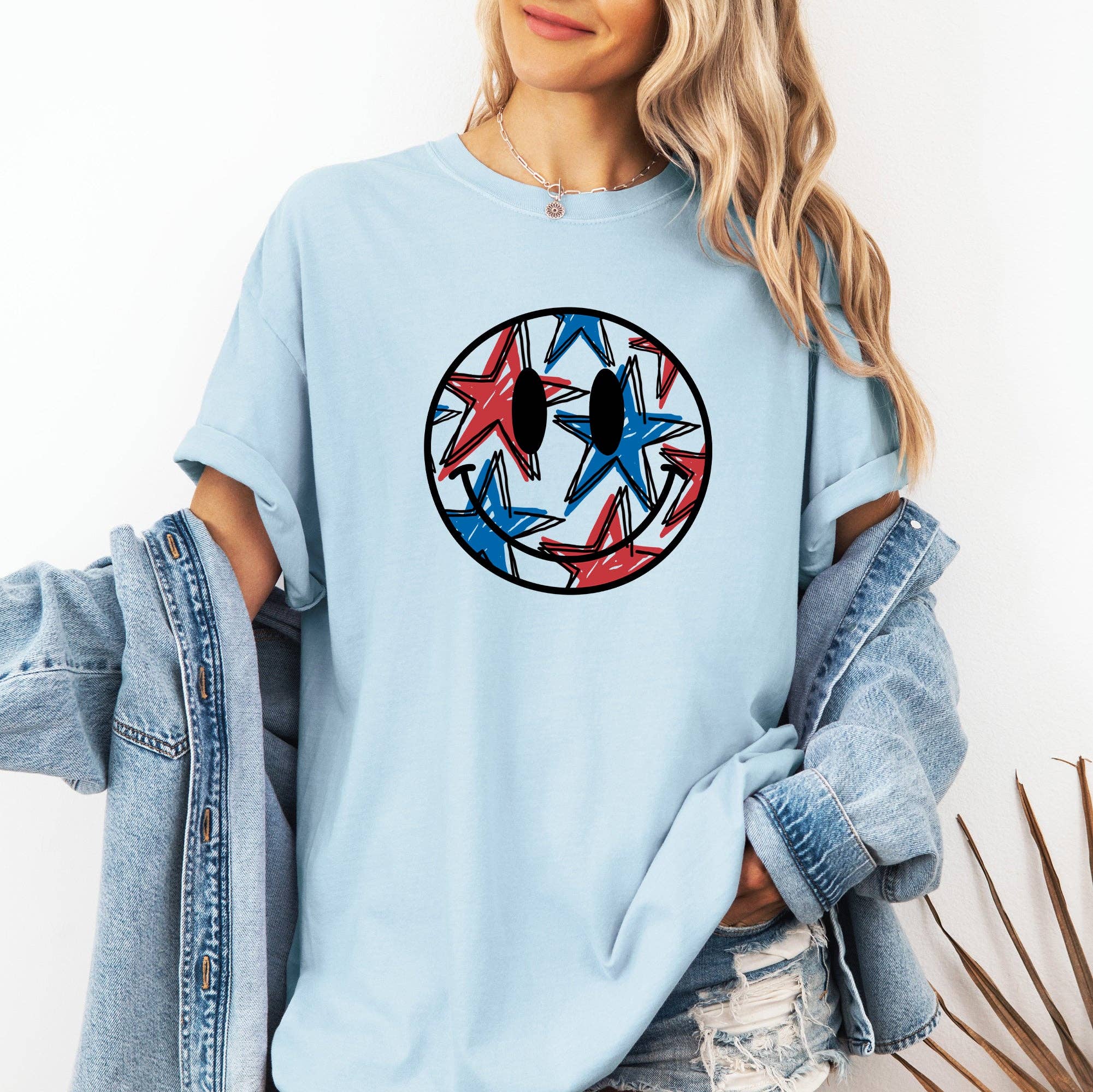 Retro Smiley Patriotic USA America 4th of July Tshirt Hoodie, Sweatshirt | PodTeesHub.com