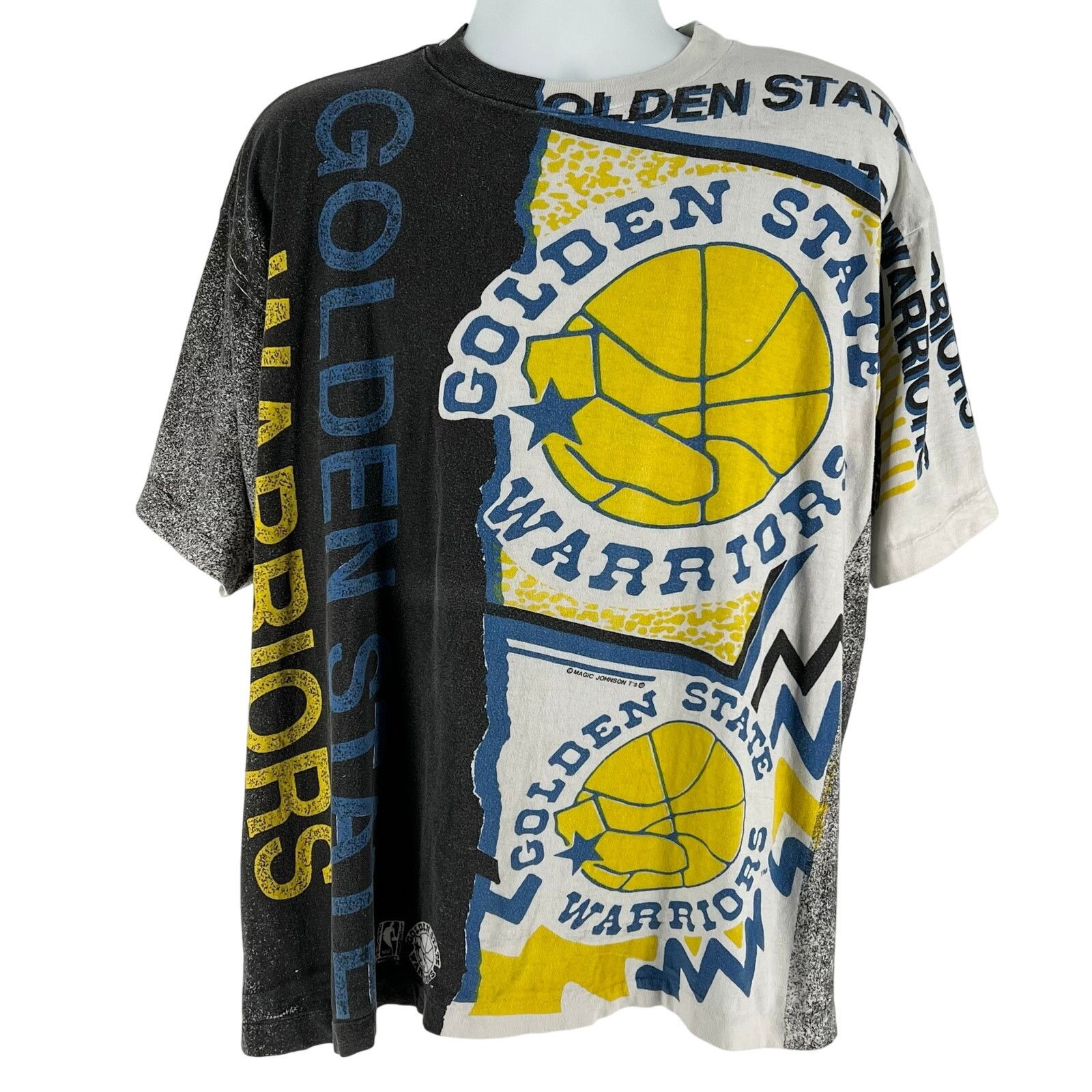 Vintage 90s Golden State Warriors Magic Johnson Aop T Shirt Vintage Hoodie, Sweatshirt | PodTeesHub.com