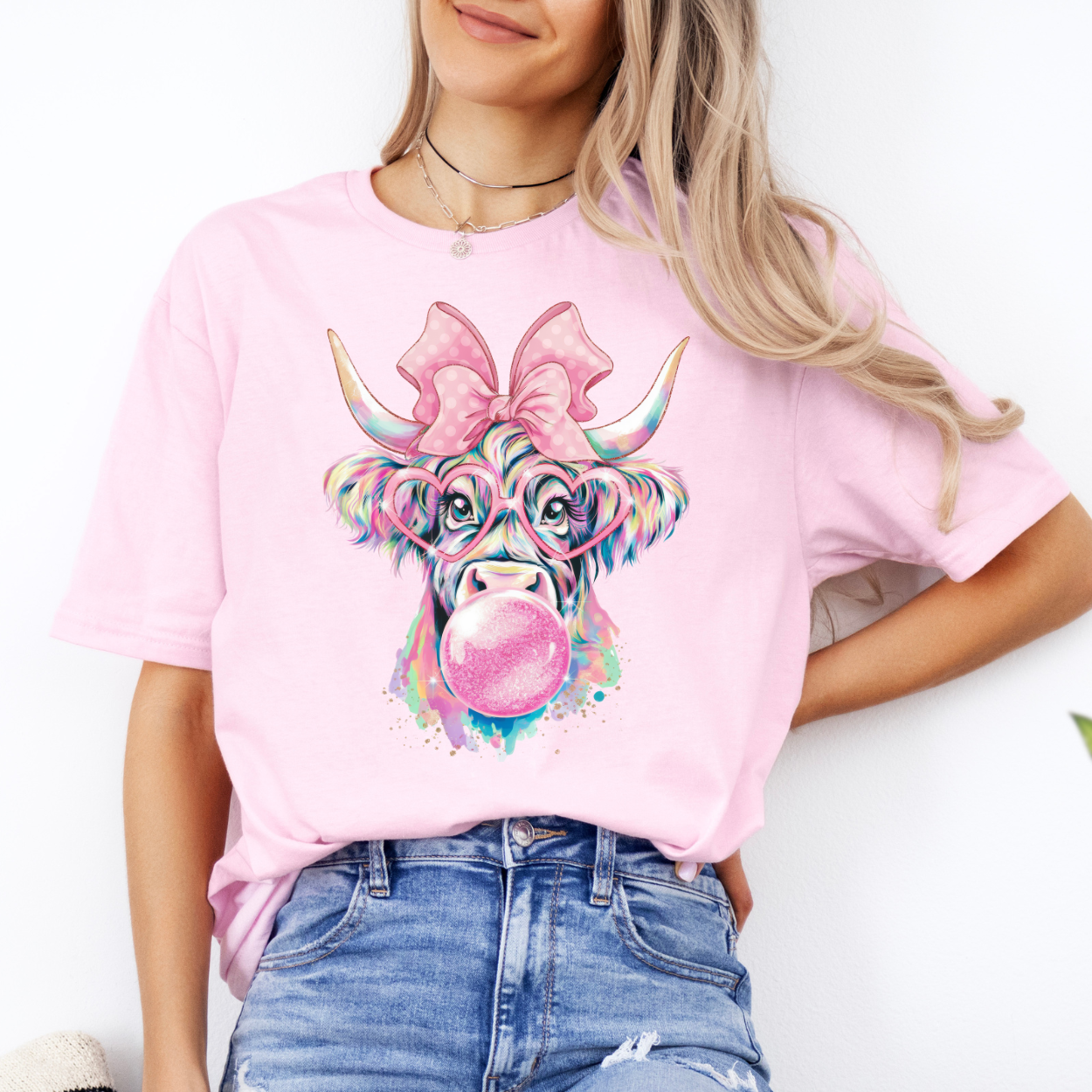 Coquette Highland Cow | Unisex T-Shirt [Gildan] Hoodie, Sweatshirt | PodTeesHub.com