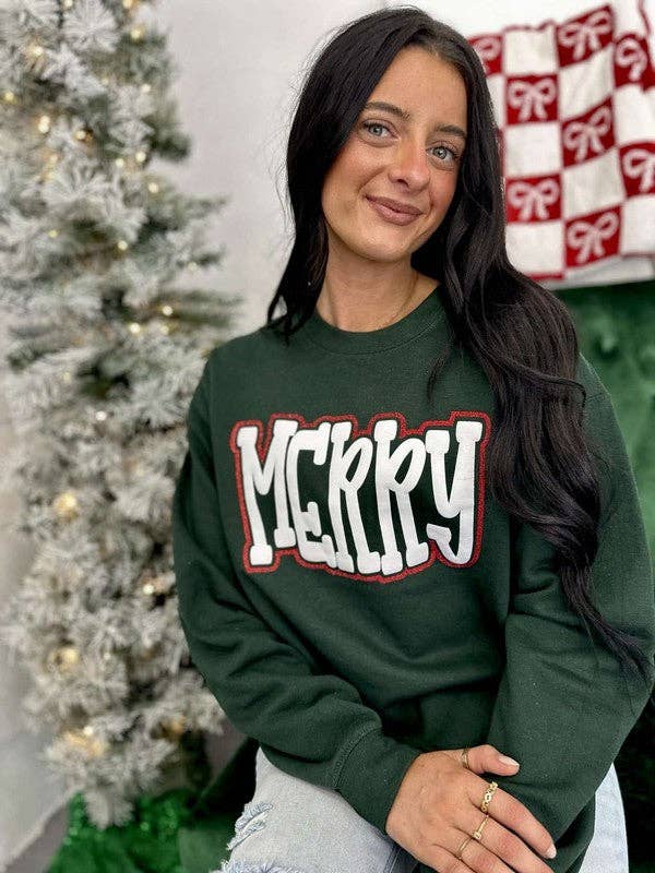 Merry Doodle Double Puff-Glitter Sweatshirt T-Shirts, Hoodie | PodTeesHub.com