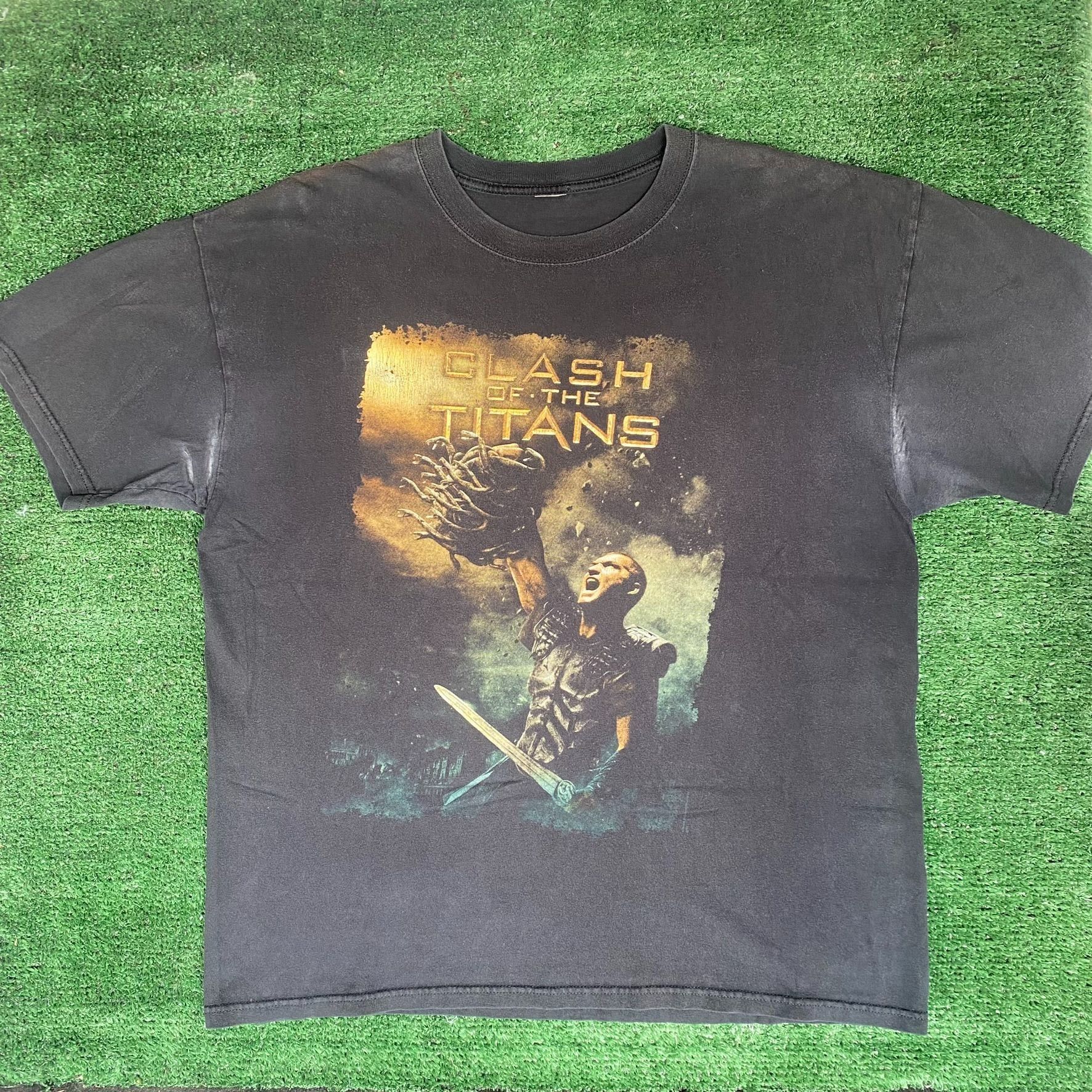 Vintage Y2k Clash Of The Titans Shirt Warrior Movie Film Tee Hoodie, Sweatshirt | PodTeesHub.com