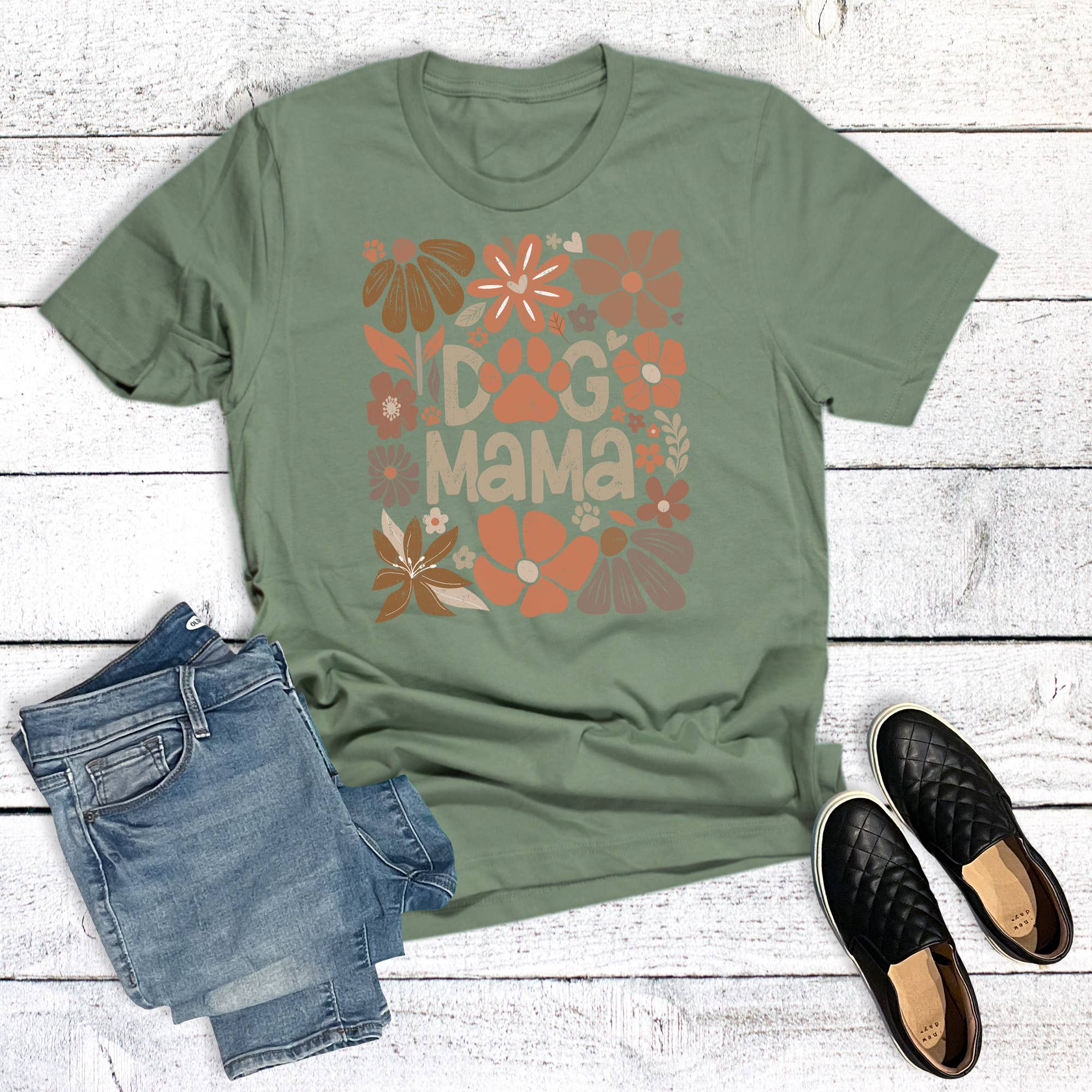 Boho Dog Mama Graphic Tee Hoodie, Sweatshirt | PodTeesHub.com