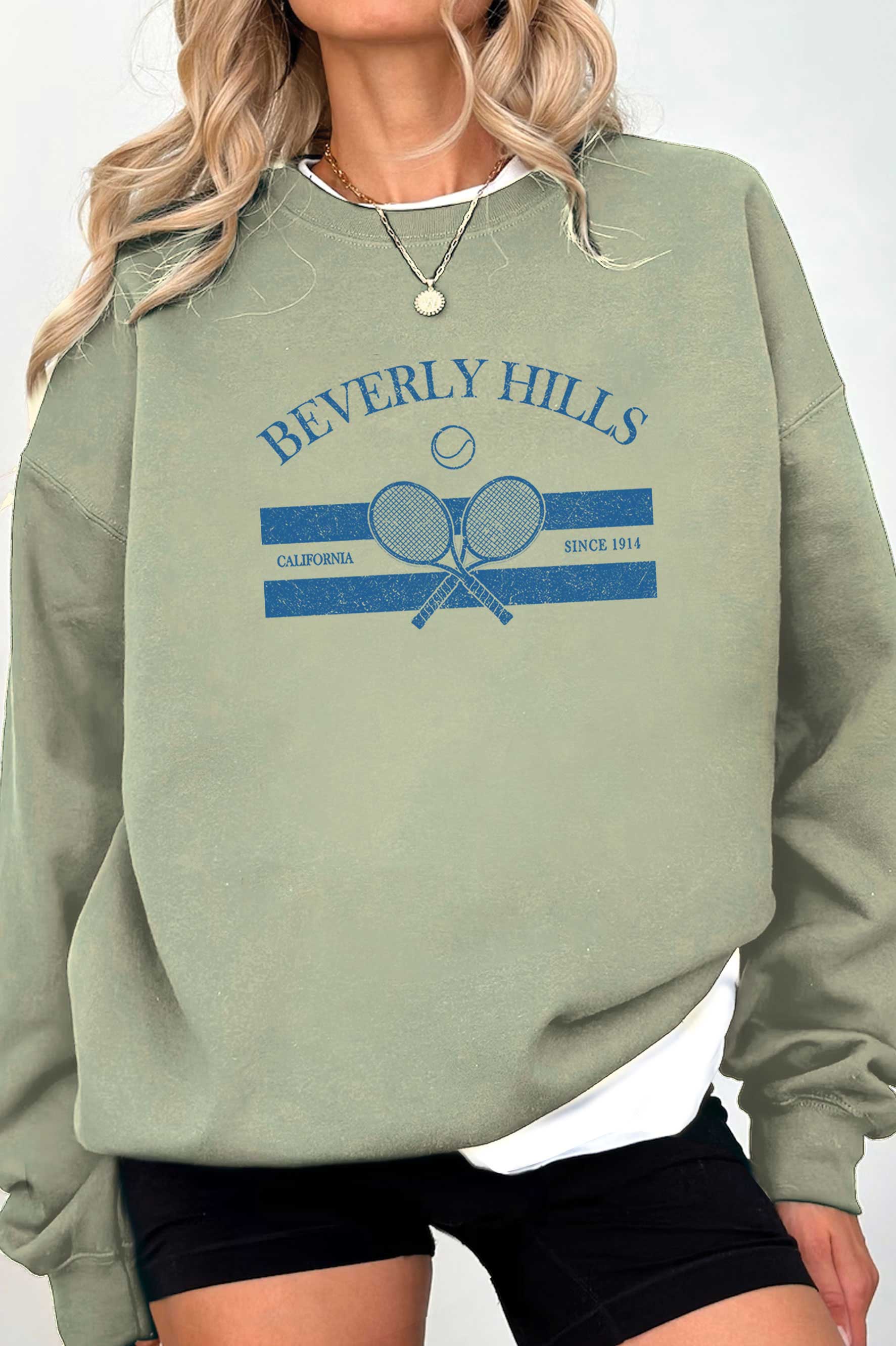 Beverly Hills California Since 1914 Graphic Brush Sweatshirt T-Shirts, Hoodie | PodTeesHub.com