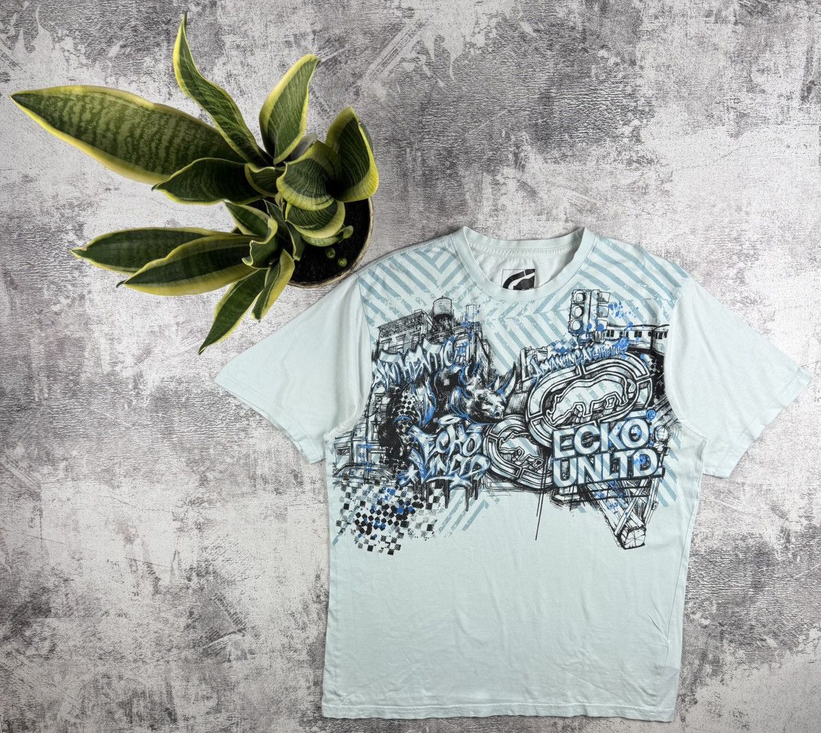 Unltd Vintage Ecko Unltd Skate Rap Usa Flag Hip Hop Rap Blue Skull Y2k T Shirt Tee Hoodie, Sweatshirt | PodTeesHub.com