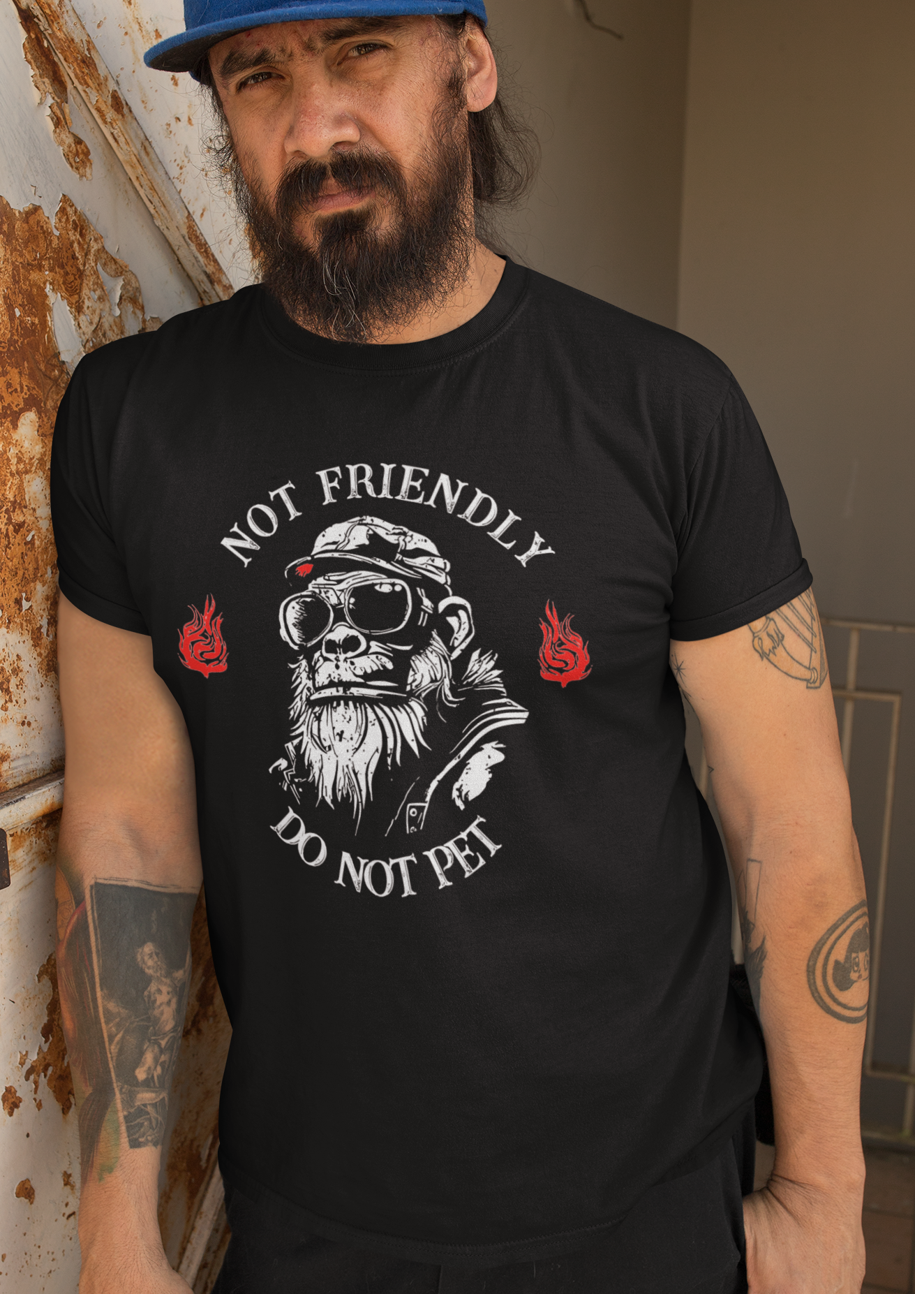 Not Friendly - Do Not Pet Tshirt (Black) Hoodie, Sweatshirt | PodTeesHub.com