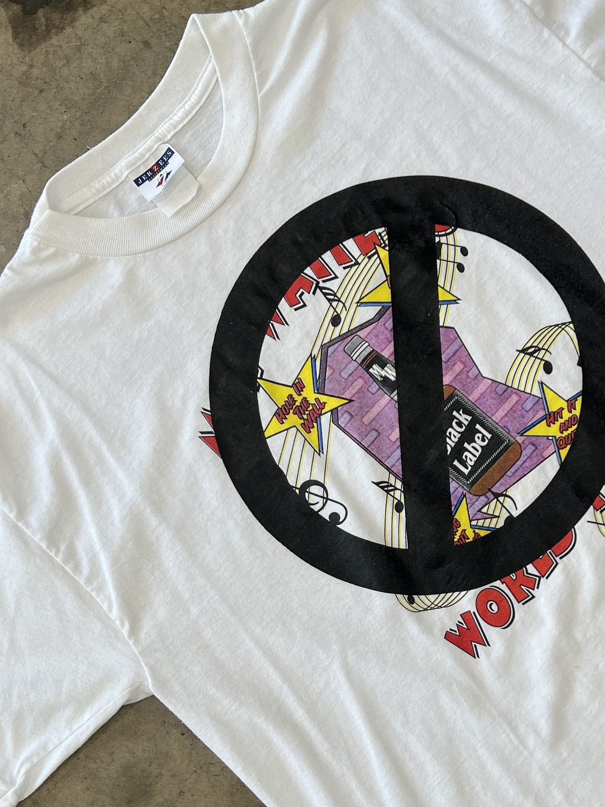 Band Vintage Tommy Lee Black Label World James Payne Tour Xl T-Shirts, Hoodie, Sweatshirt