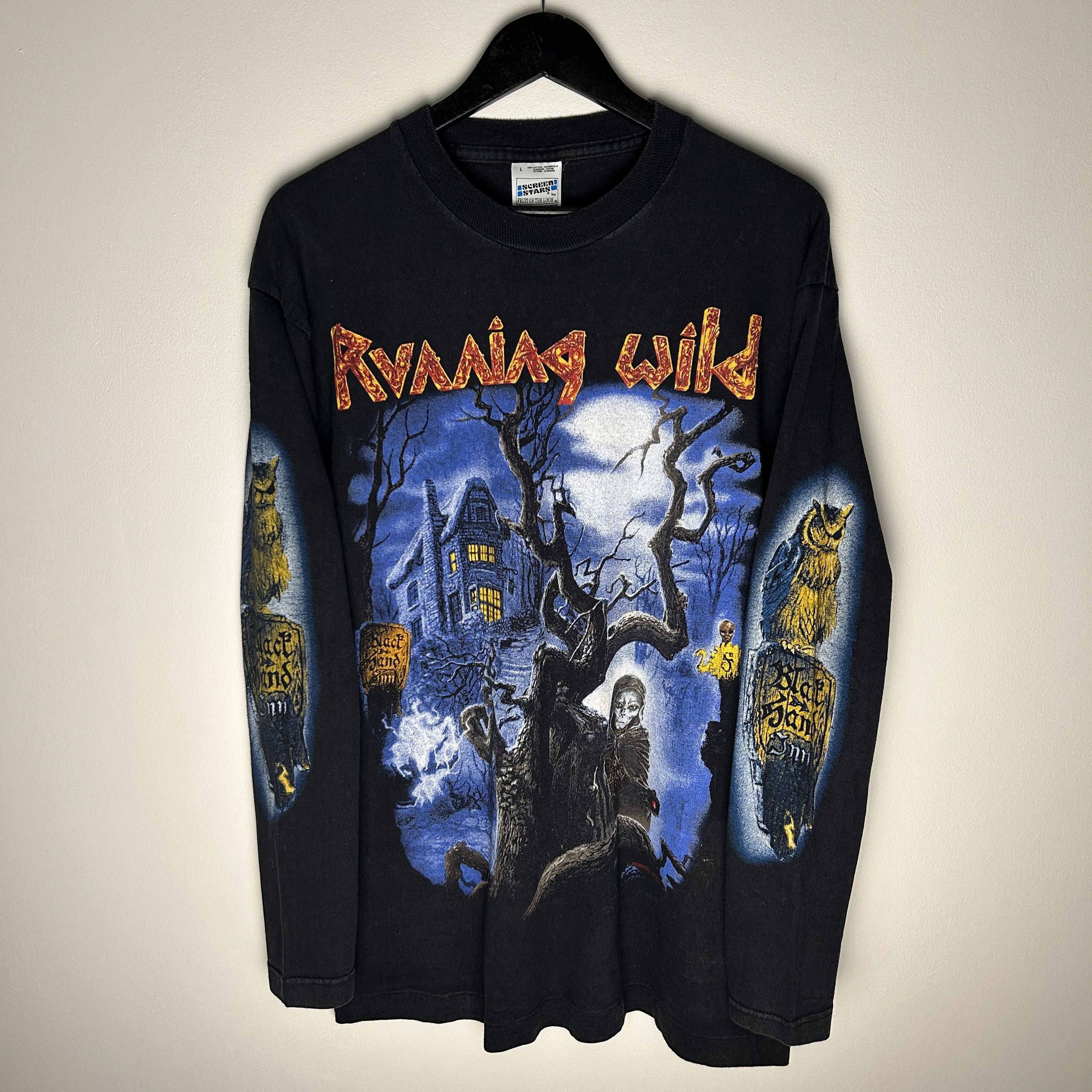 Band Vintage Running Wild Black Hand Inn 1994 Tour Band T-Shirts, Hoodie, Sweatshirt