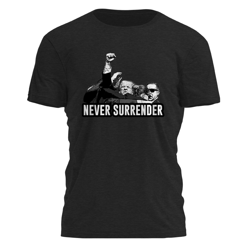 Trump - Never Surrender Fist Tee - 2745 Hoodie, Sweatshirt | PodTeesHub.com