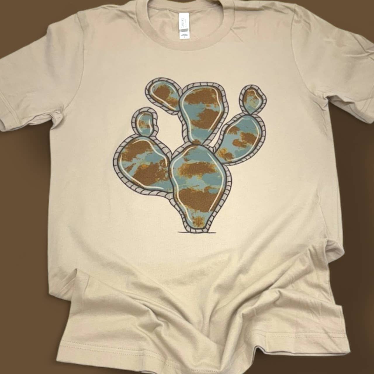 Western Turquoise Cactus T-Shirt Hoodie, Sweatshirt | PodTeesHub.com